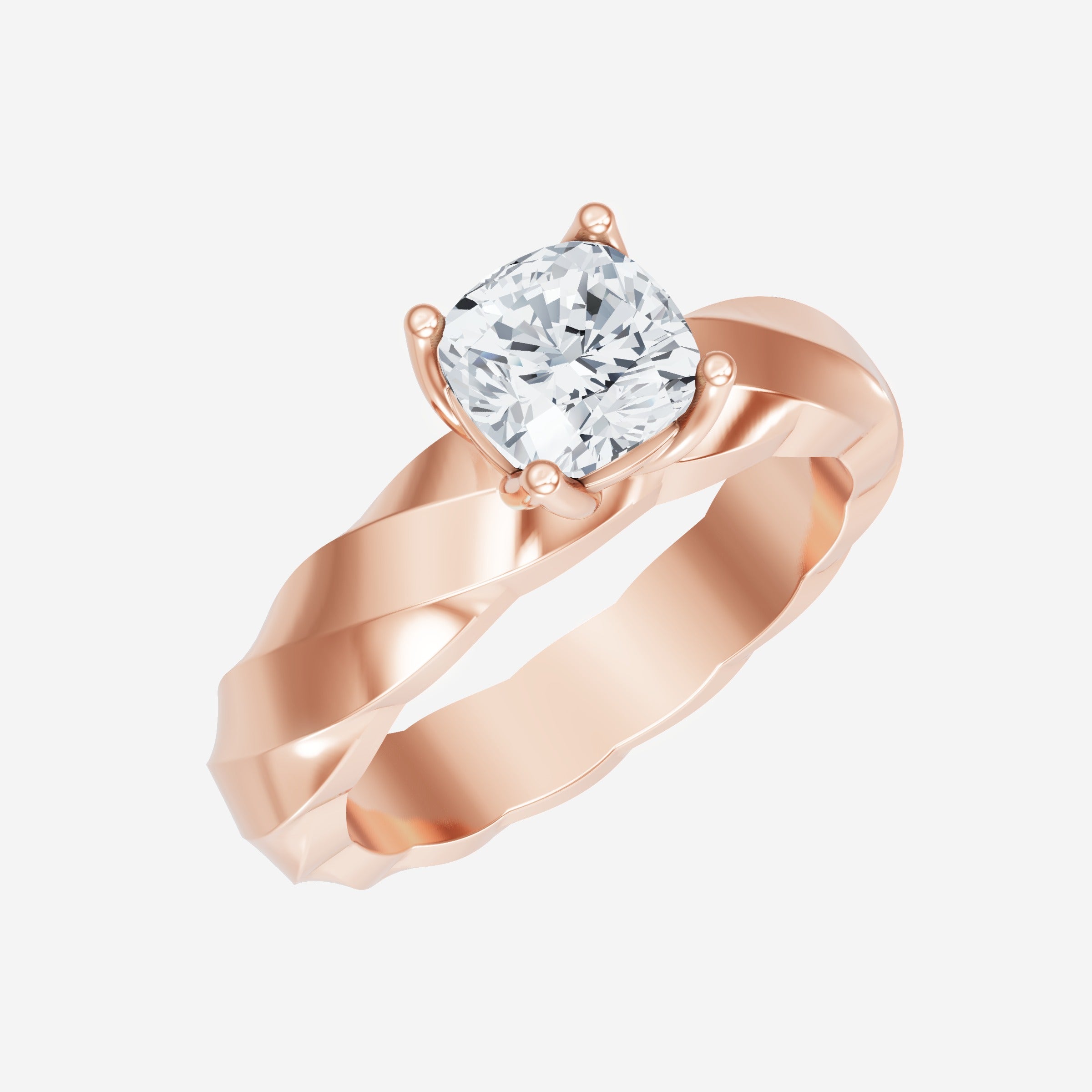 Cushion Serene Split Halo Ring