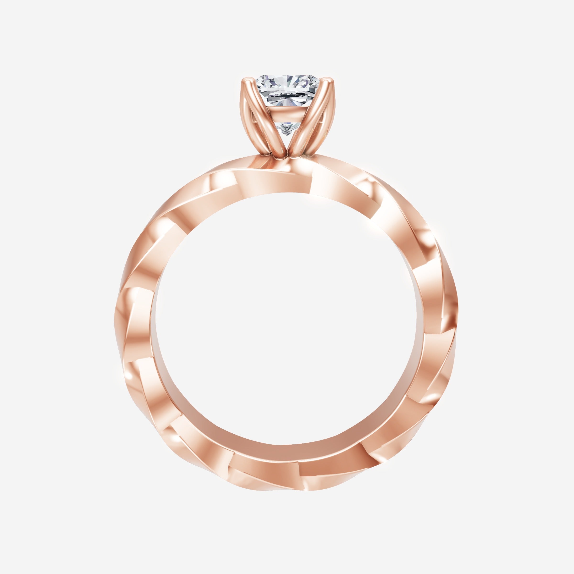 Cushion Serene Split Halo Ring