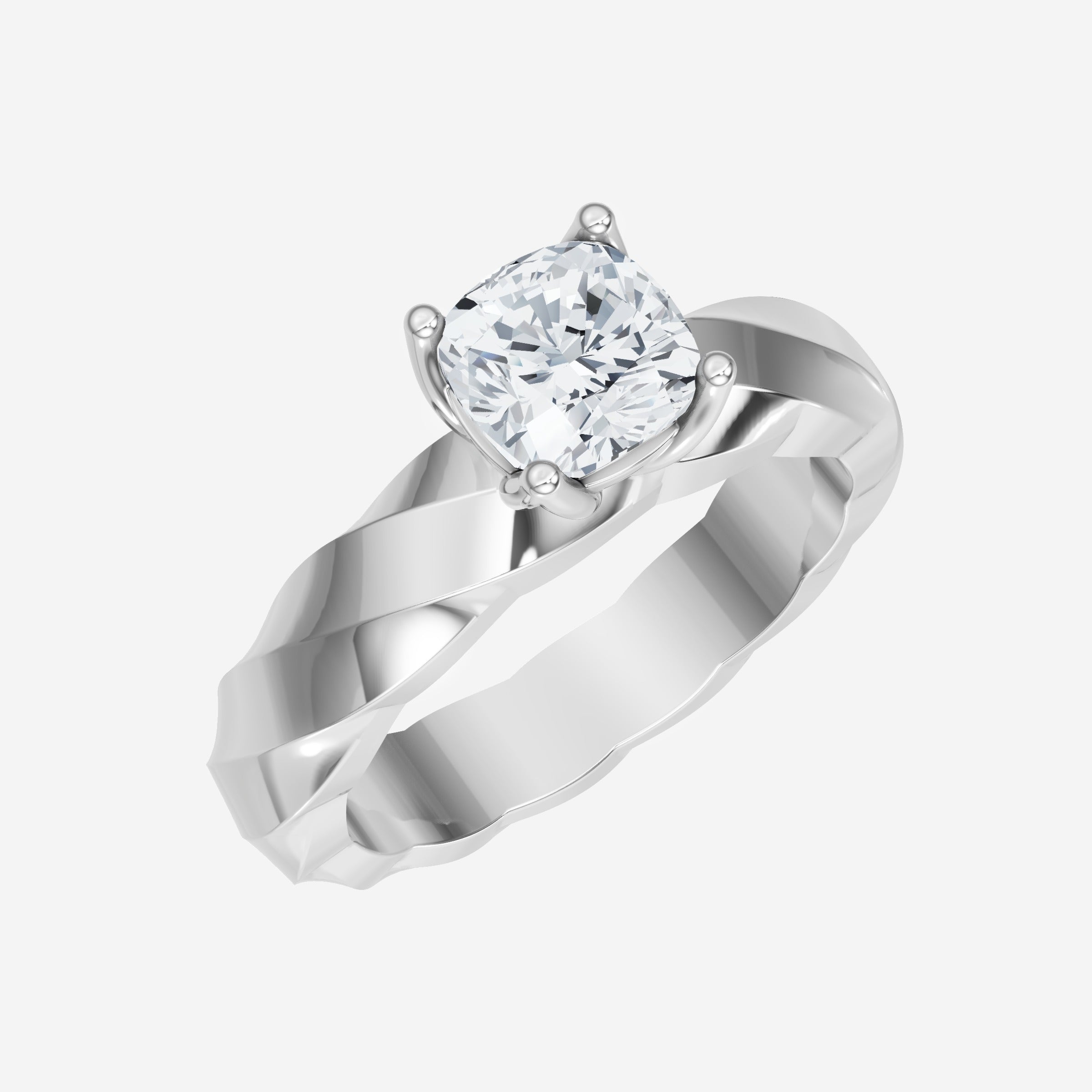 Cushion Serene Split Halo Ring