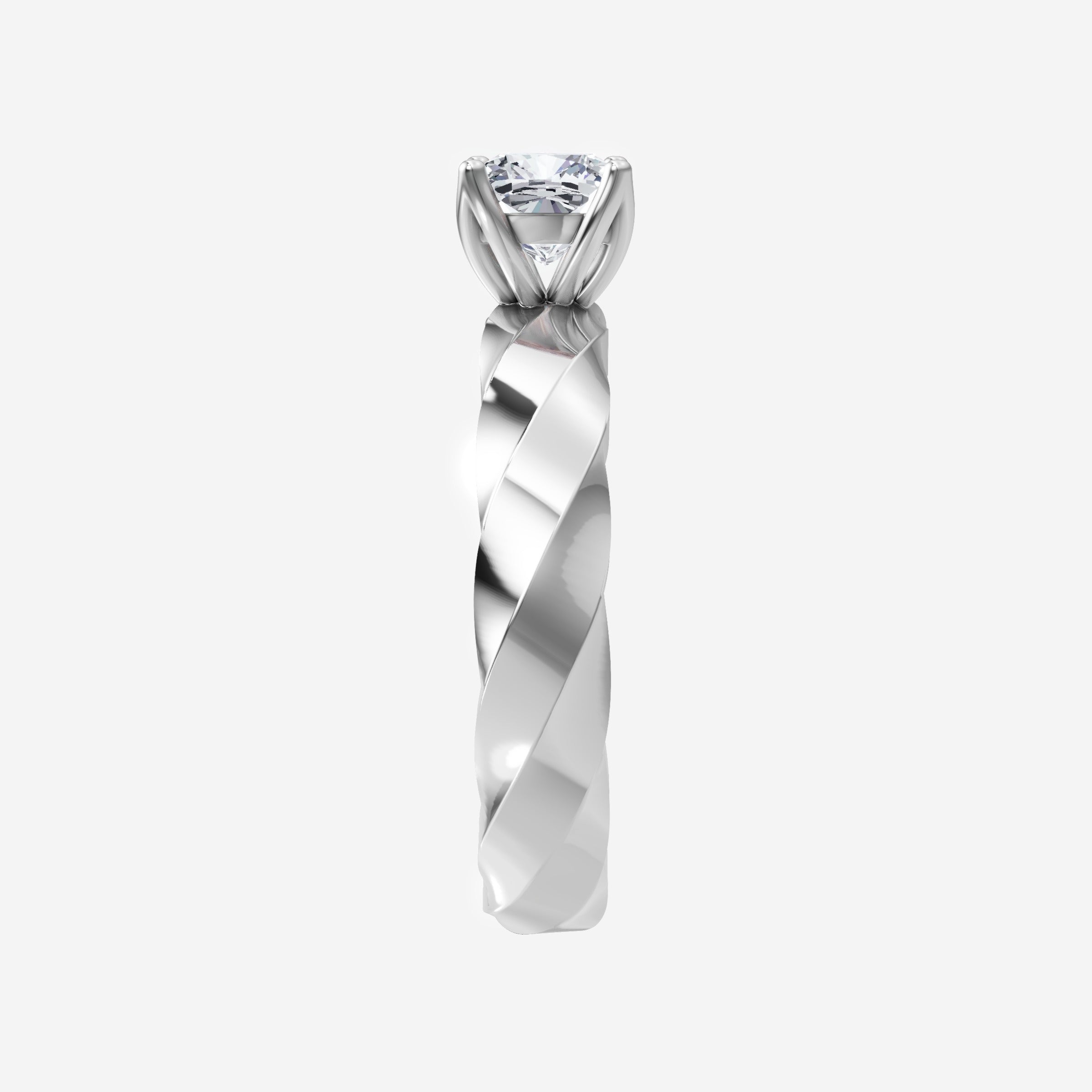Cushion Serene Split Halo Ring