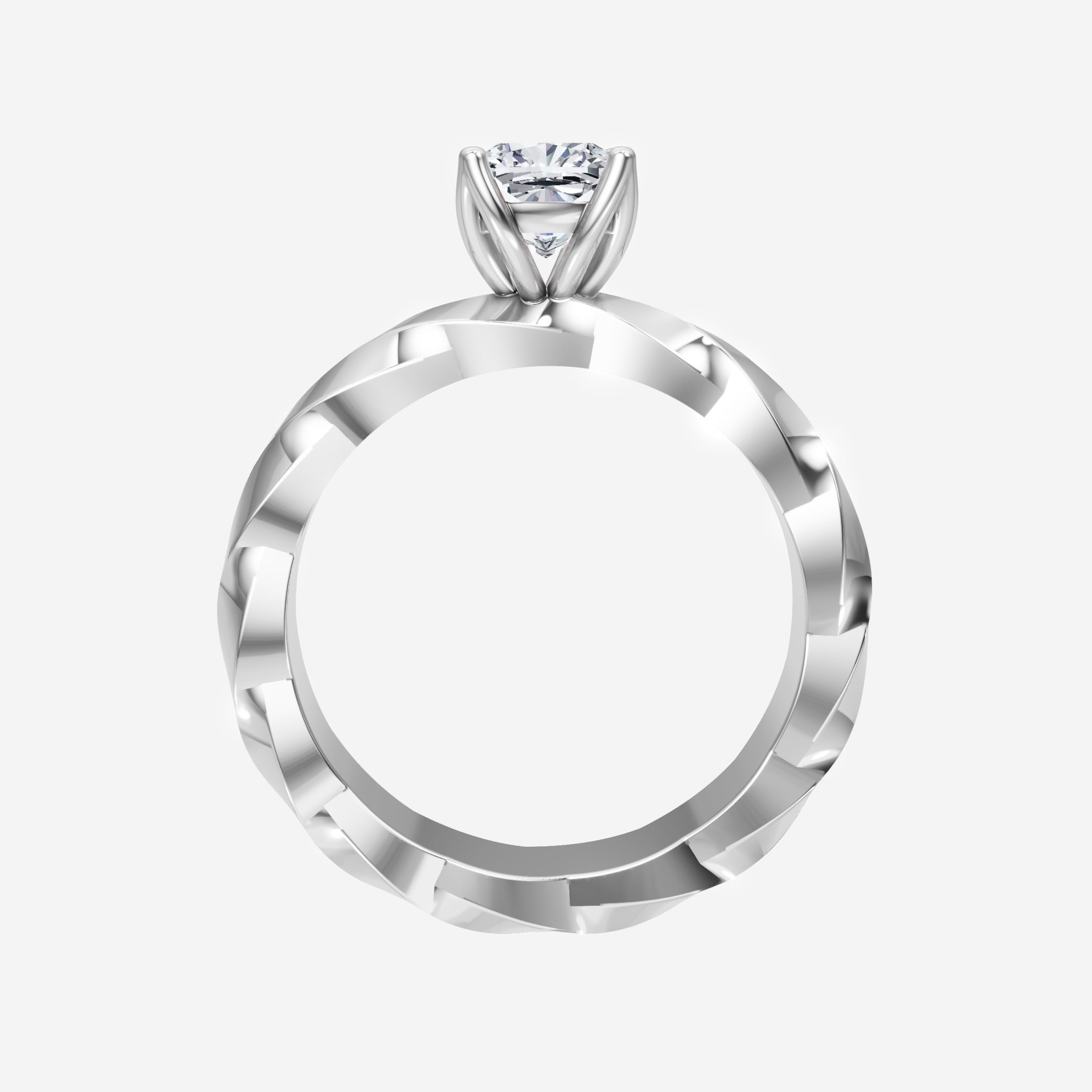 Cushion Serene Split Halo Ring