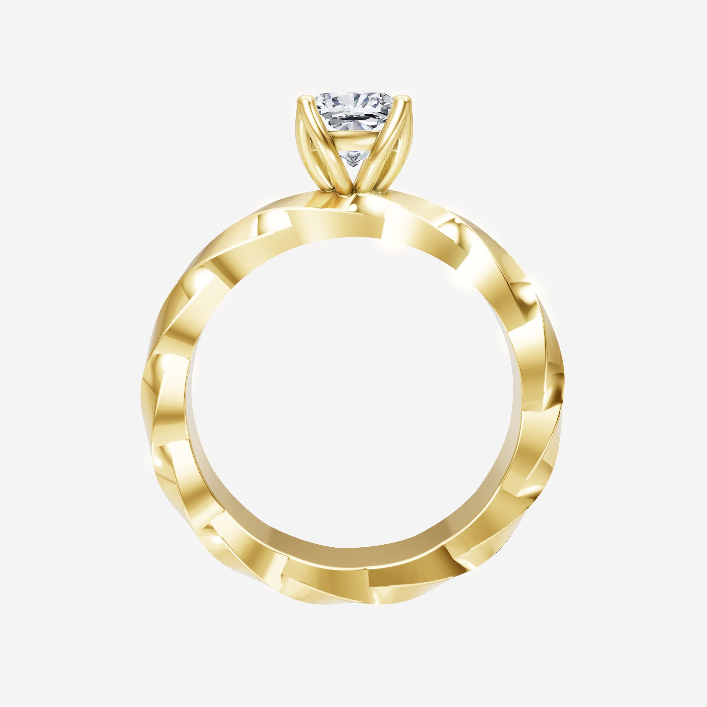 Cushion Serene Split Halo Ring