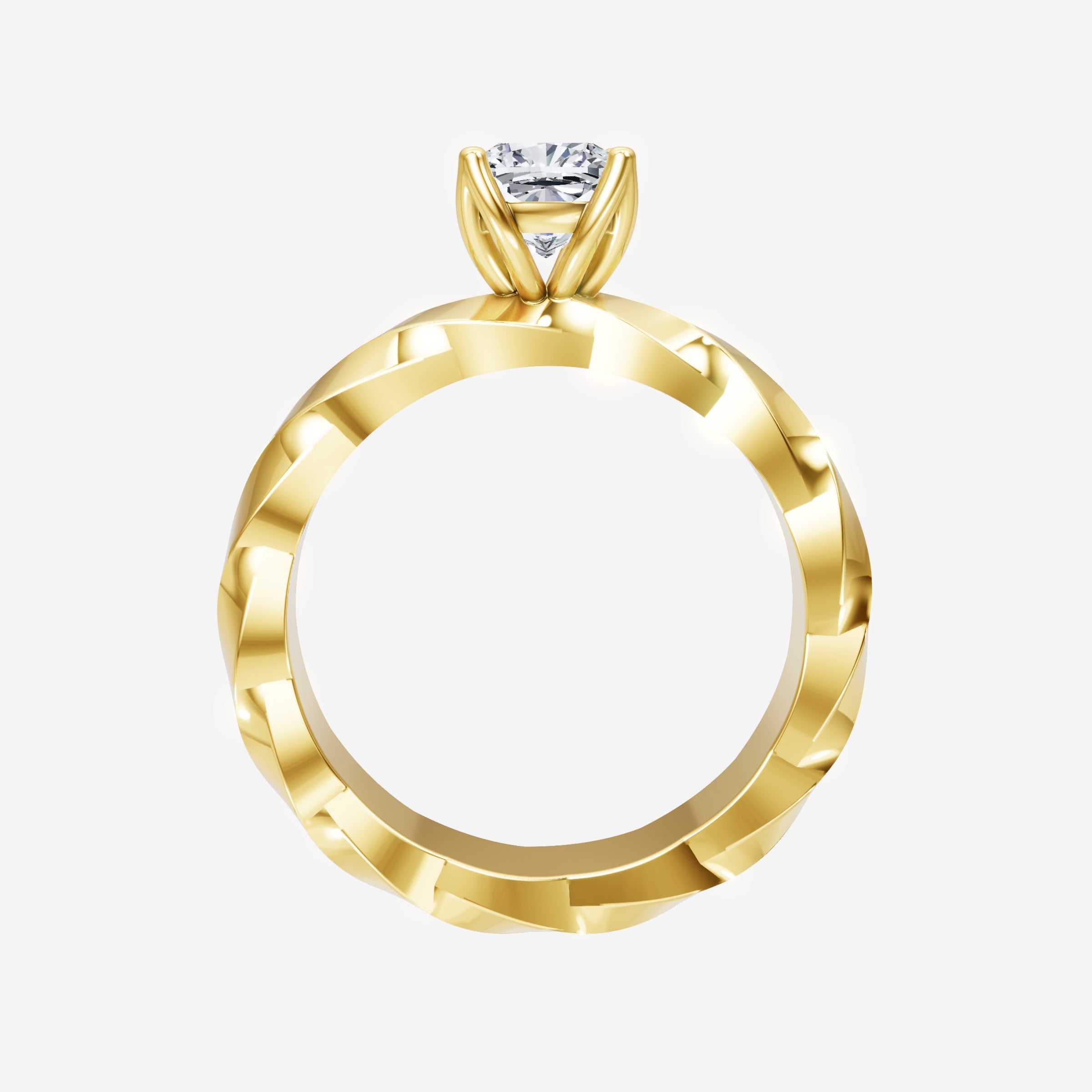 Cushion Serene Split Halo Ring