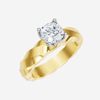 IGI Certified Cushion Tender Love Twisted Solitaire Lab Grown Diamond Ring