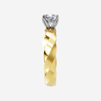 IGI Certified Cushion Tender Love Twisted Solitaire Lab Grown Diamond Ring