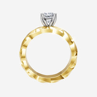 IGI Certified Cushion Tender Love Twisted Solitaire Lab Grown Diamond Ring