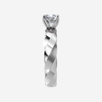 IGI Certified Cushion Tender Love Twisted Solitaire Lab Grown Diamond Ring