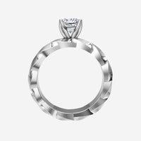 IGI Certified Cushion Tender Love Twisted Solitaire Lab Grown Diamond Ring