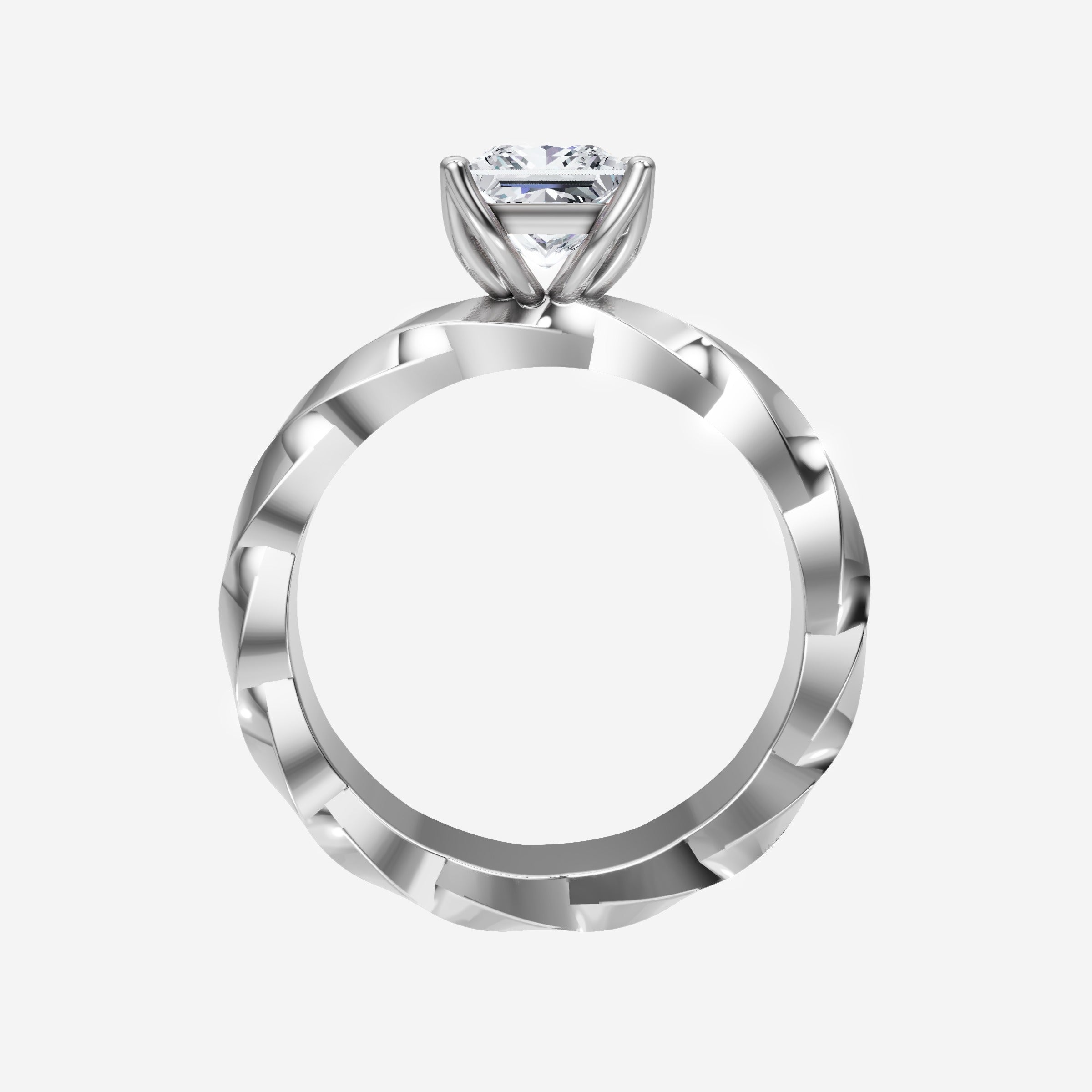 Anillo de halo dividido Princess Serene