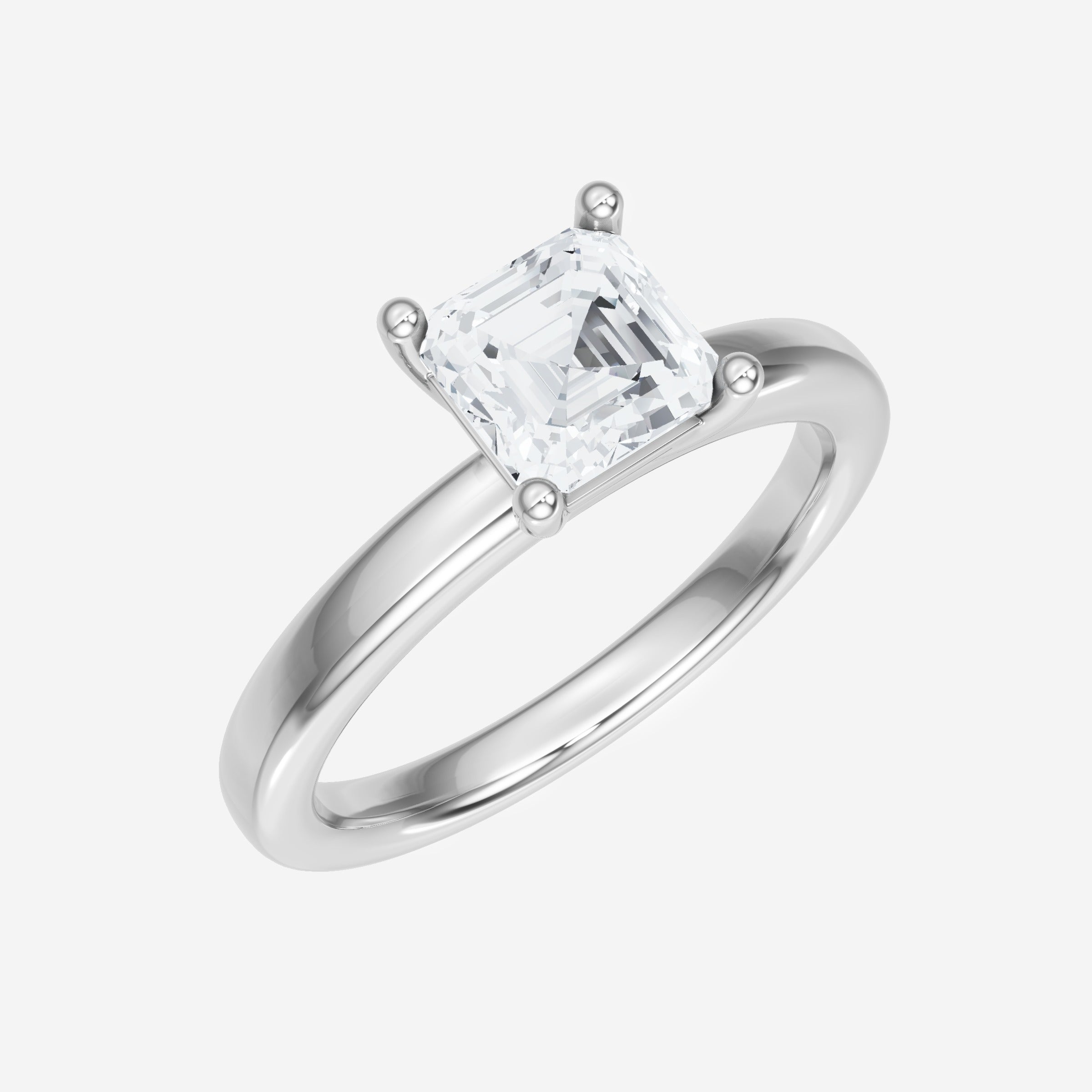 Asscher Adorned in Light Ring