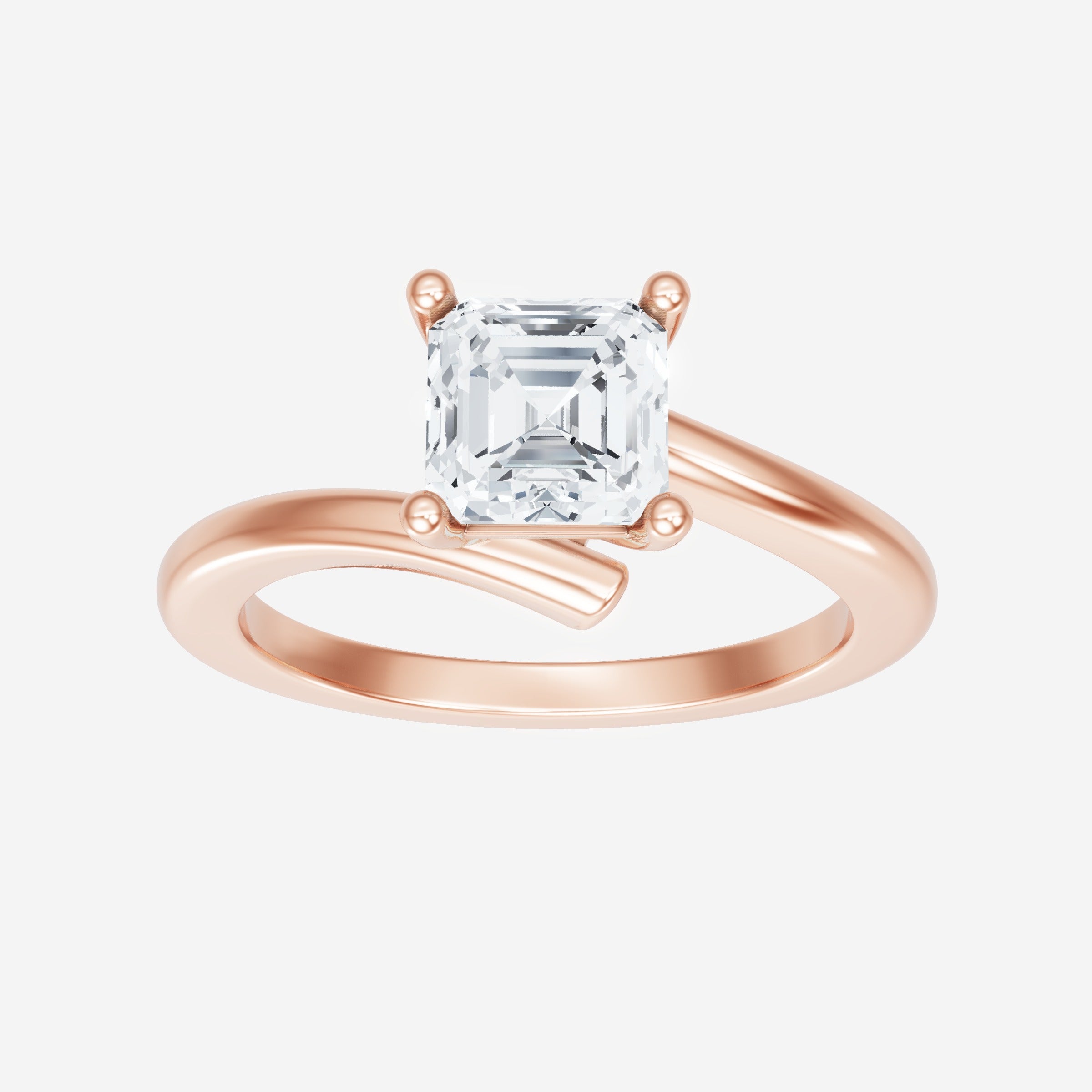 Asscher adornado con un anillo de luz