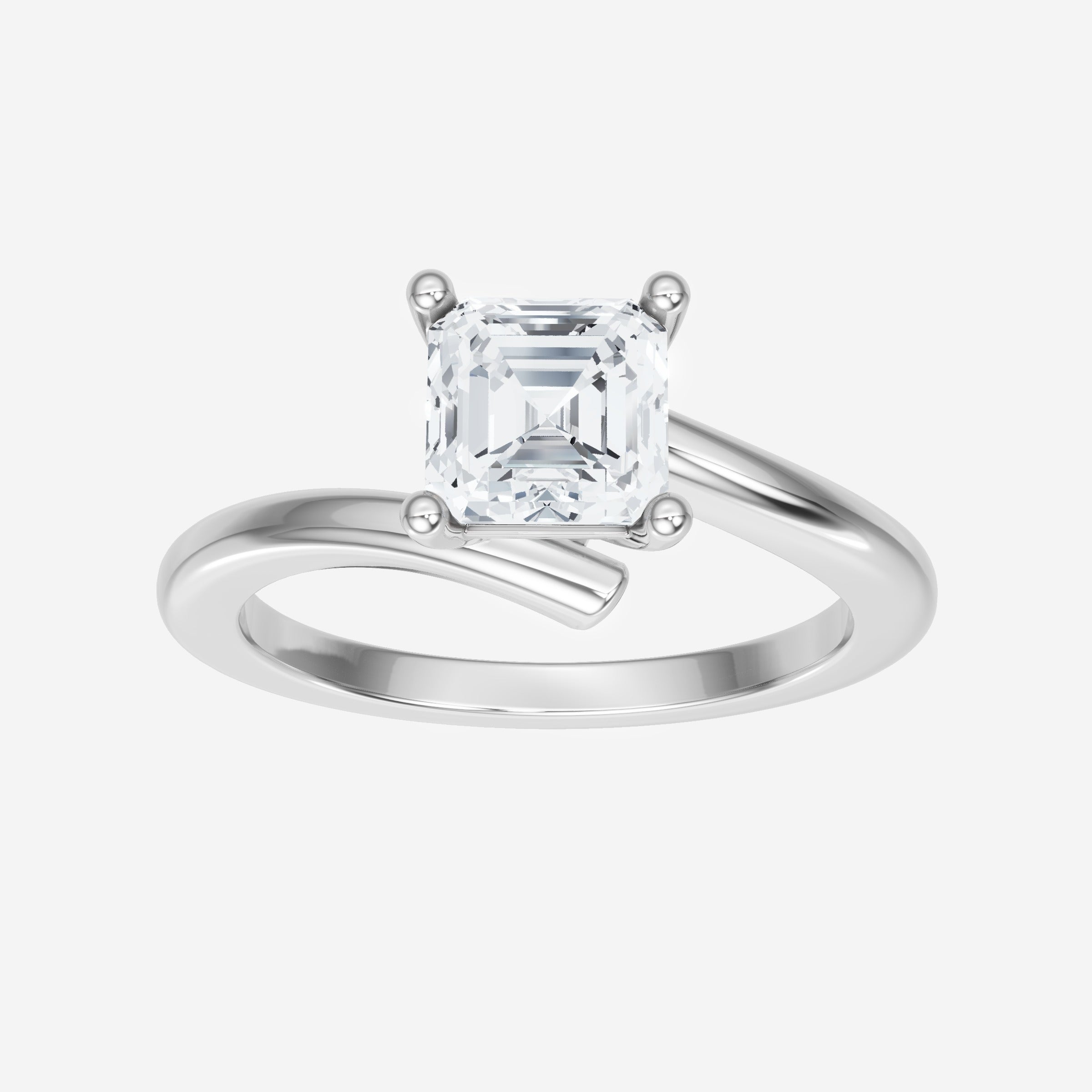Asscher Adorned in Light Ring