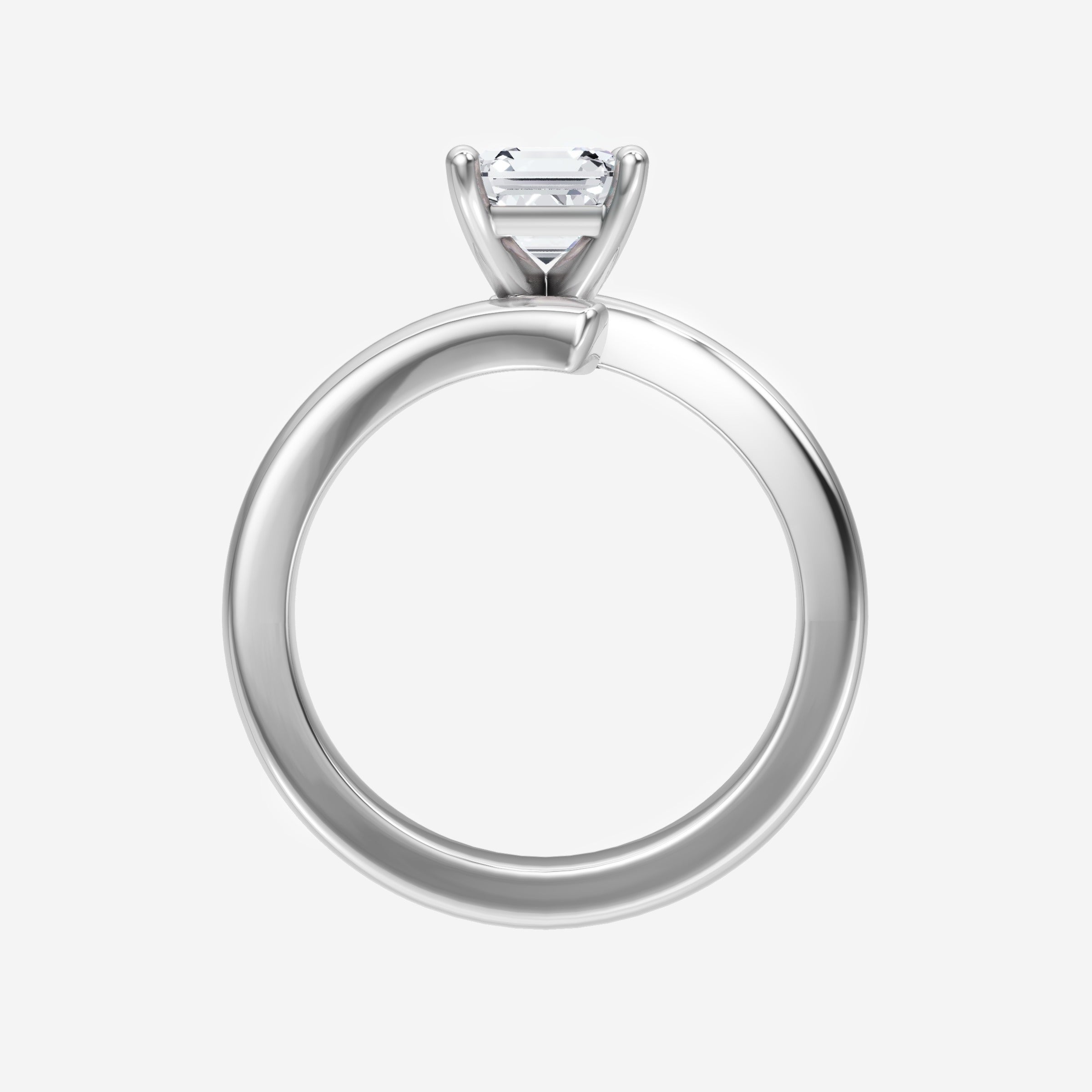Asscher Adorned in Light Ring
