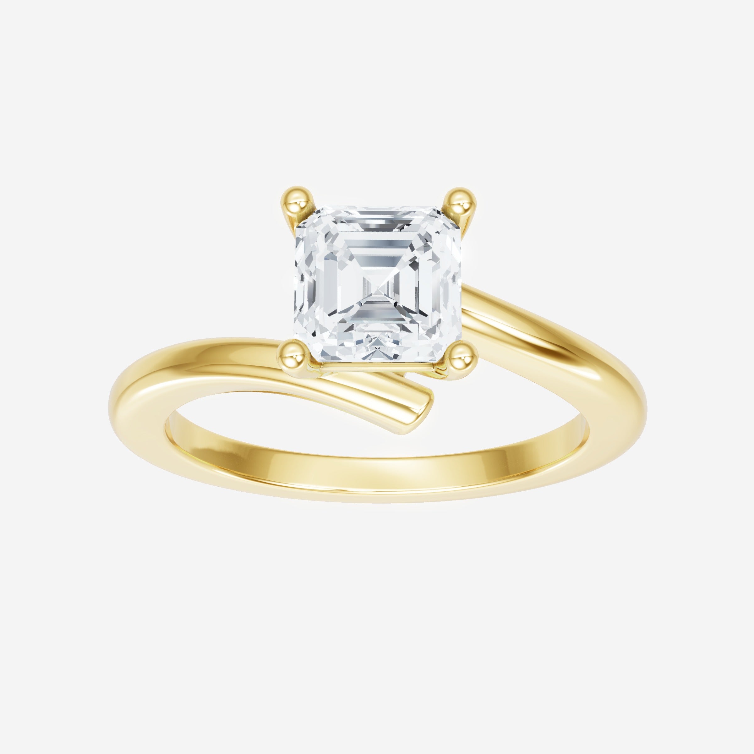 Asscher Adorned in Light Ring