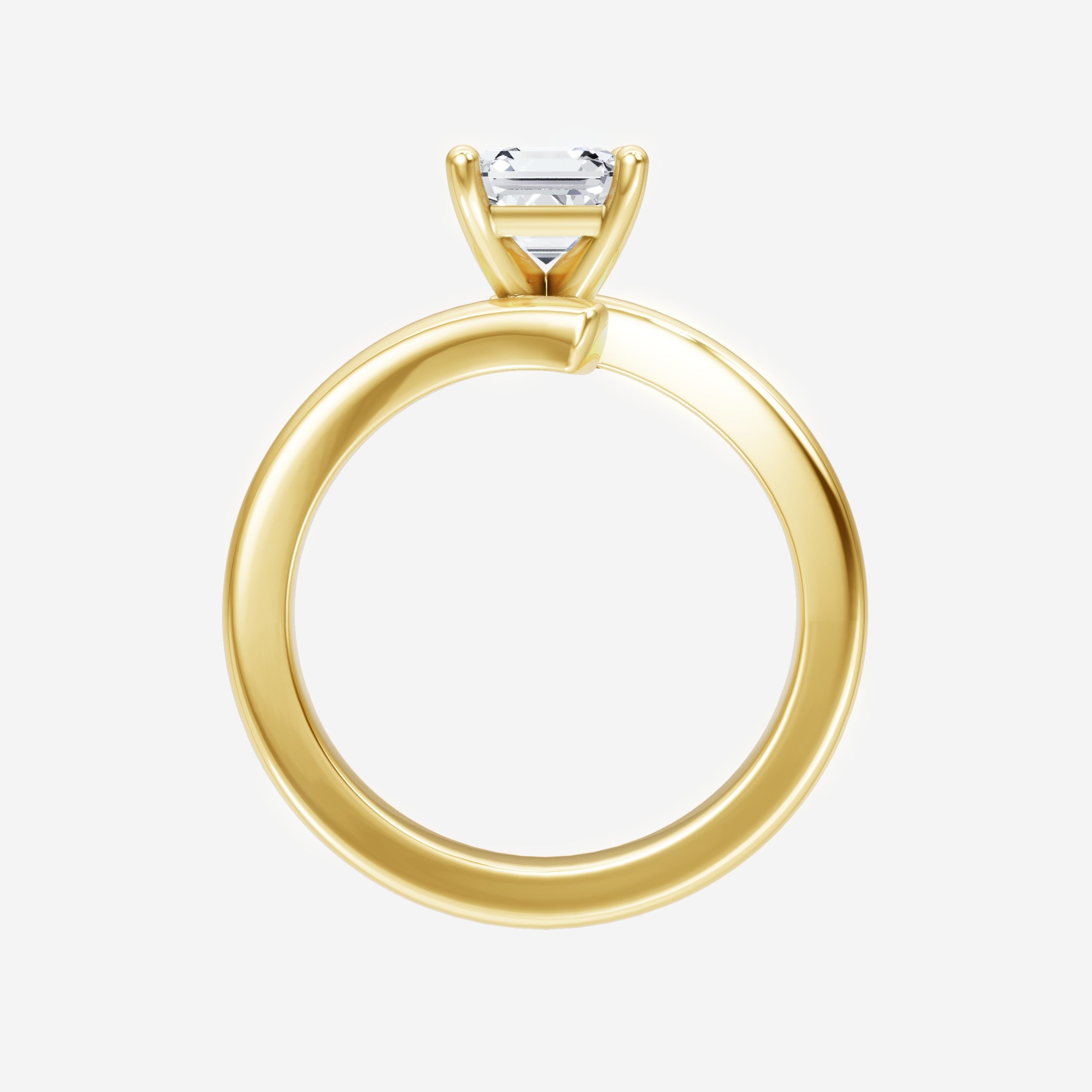 Asscher Adorned in Light Ring