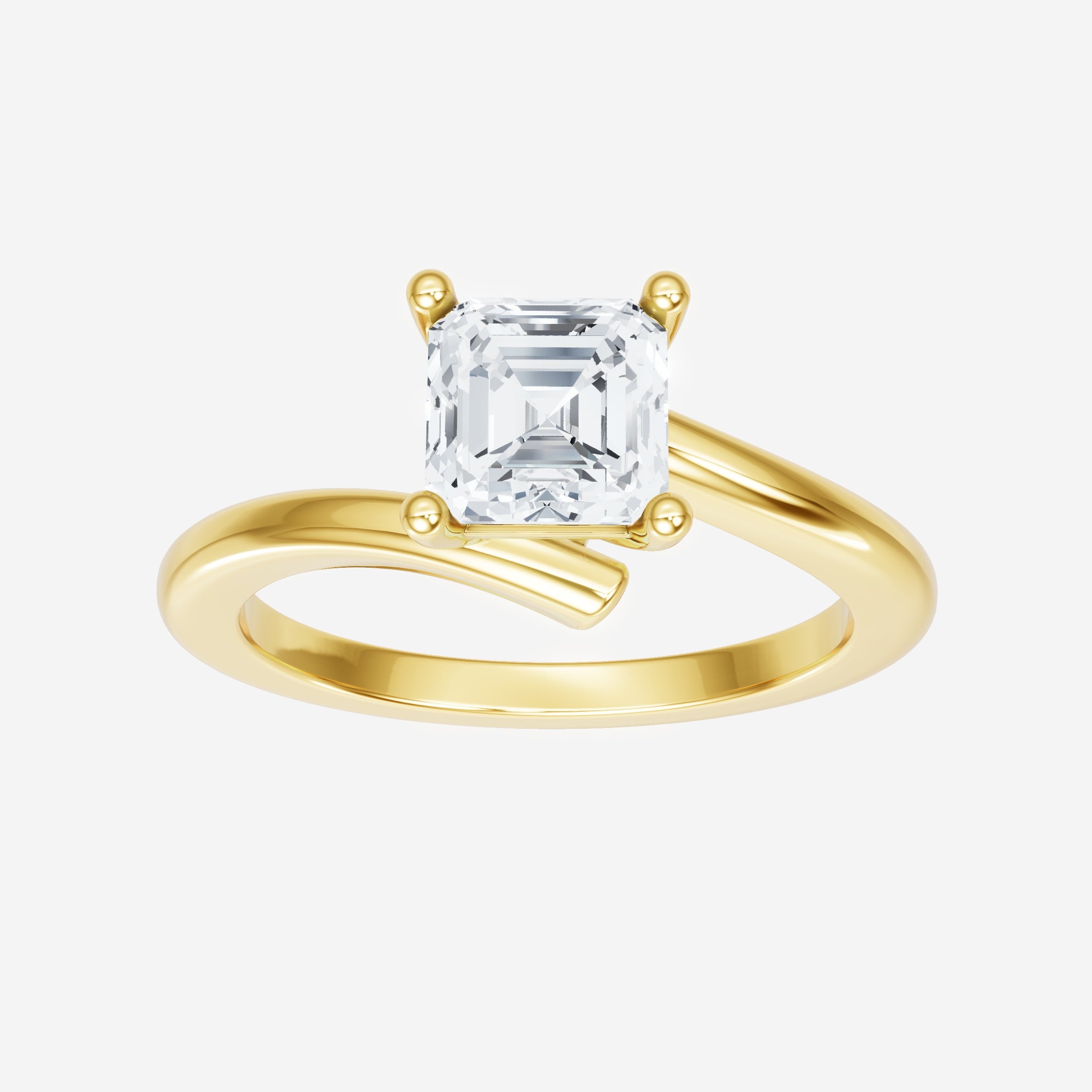 Asscher adornado con un anillo de luz