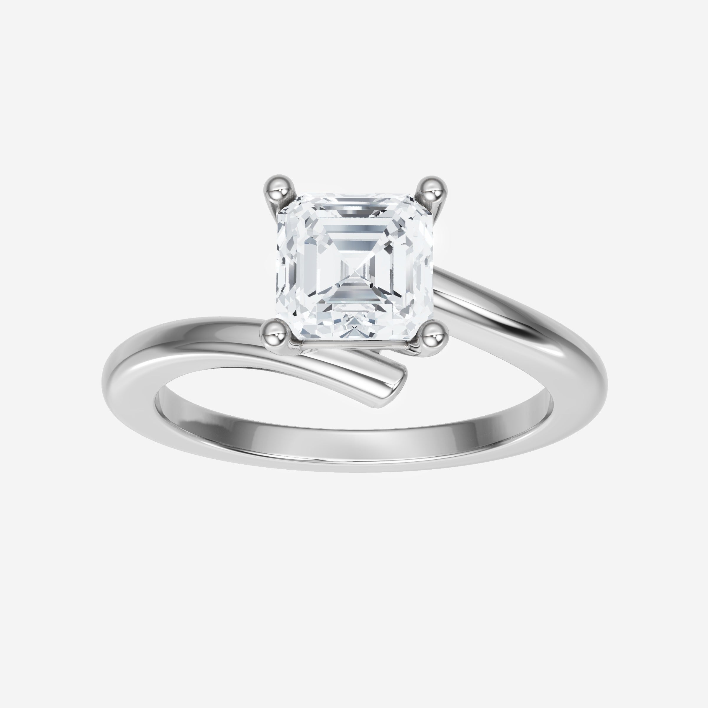 Asscher adornado con un anillo de luz