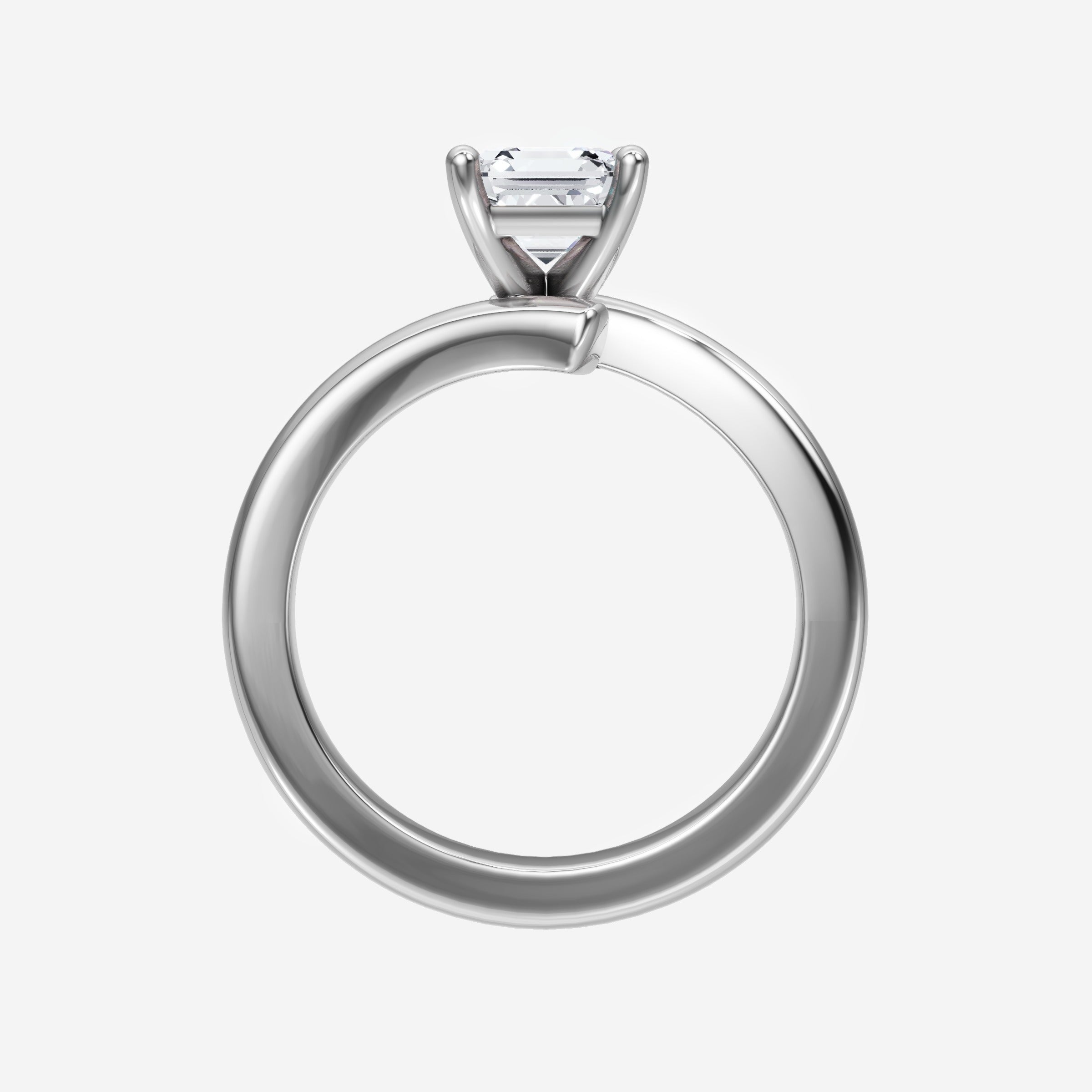 Asscher adornado con un anillo de luz