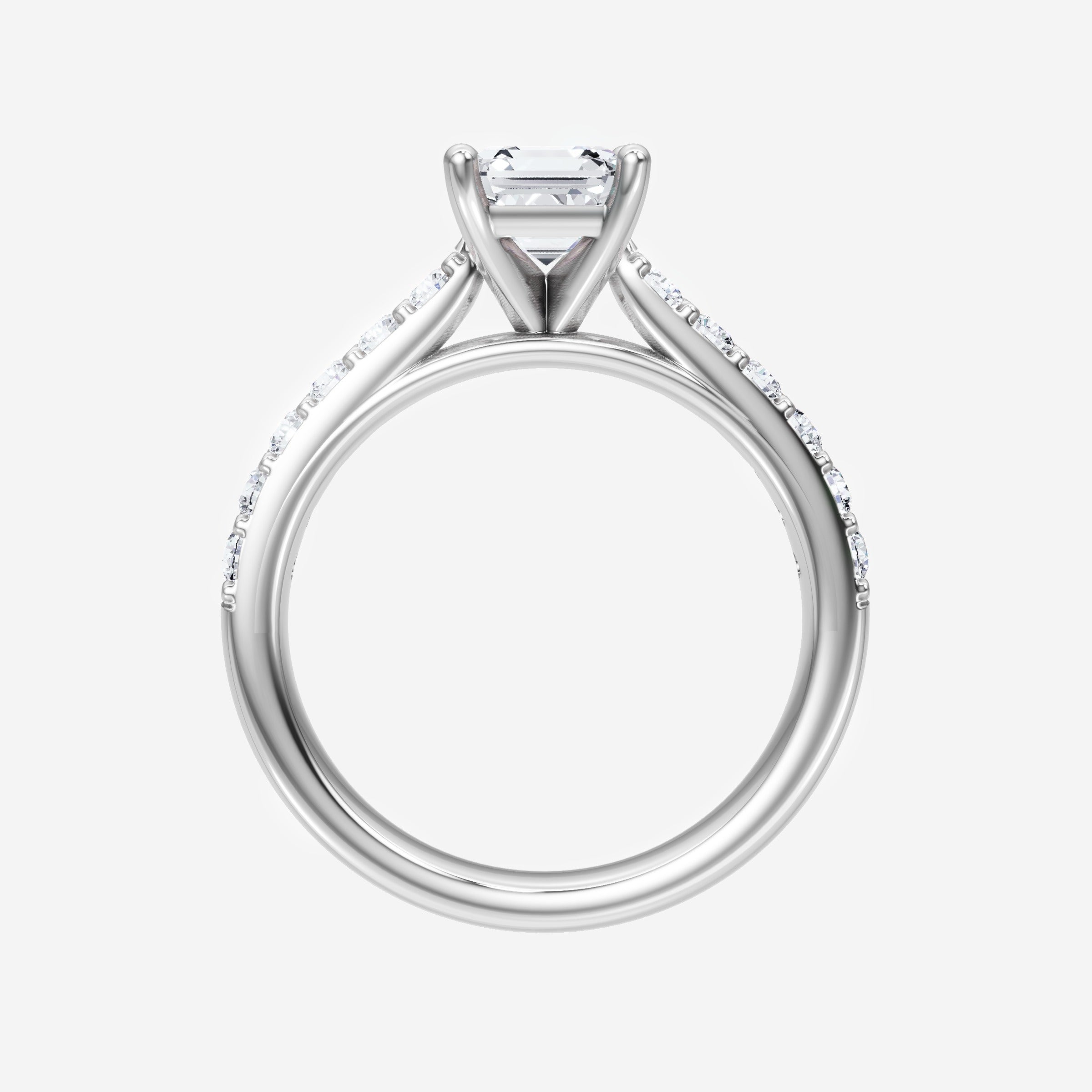 Asscher Adorned in Light Ring