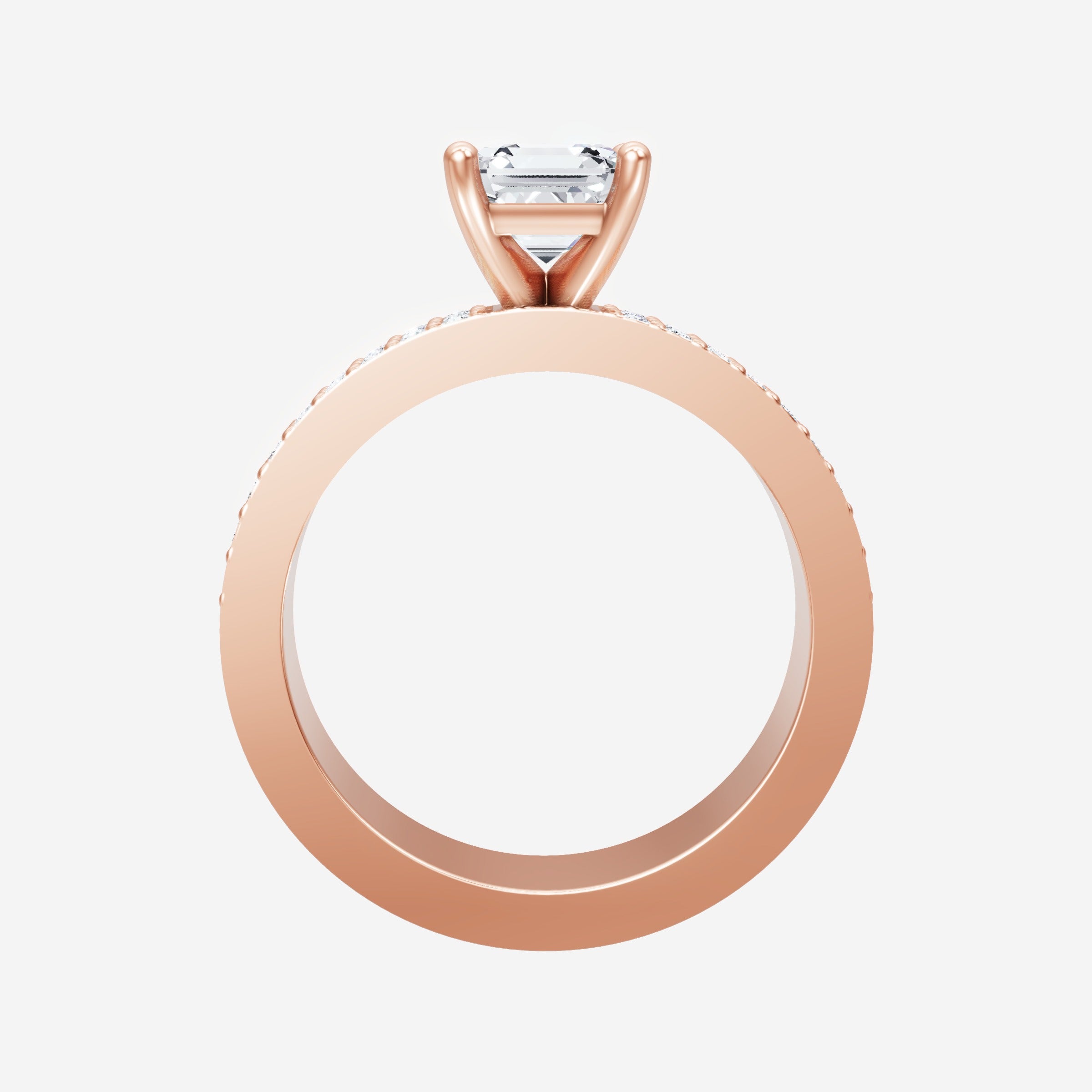 Asscher adornado con un anillo de luz