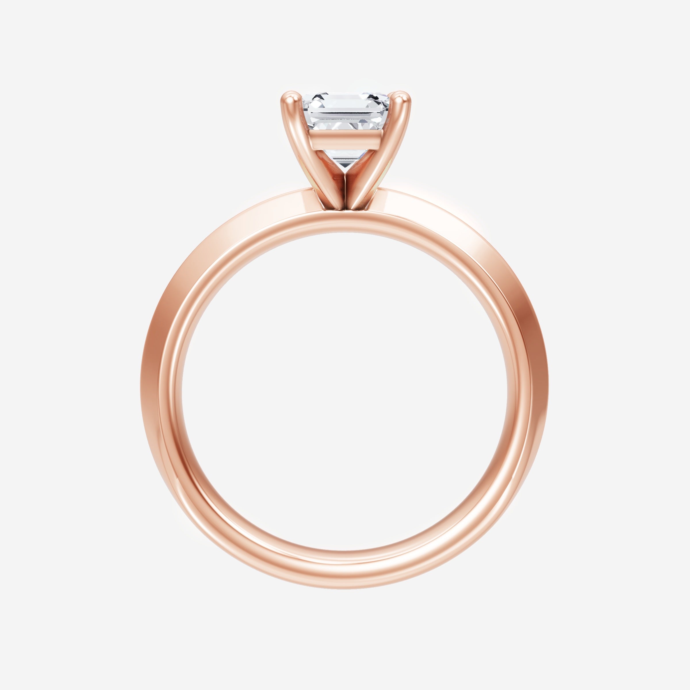 Asscher adornado con un anillo de luz