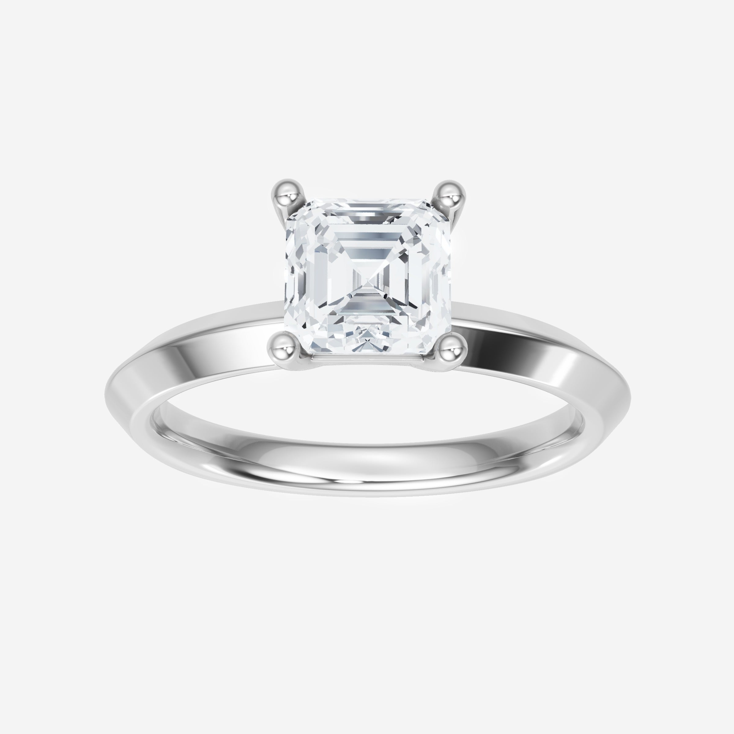 Asscher Adorned in Light Ring