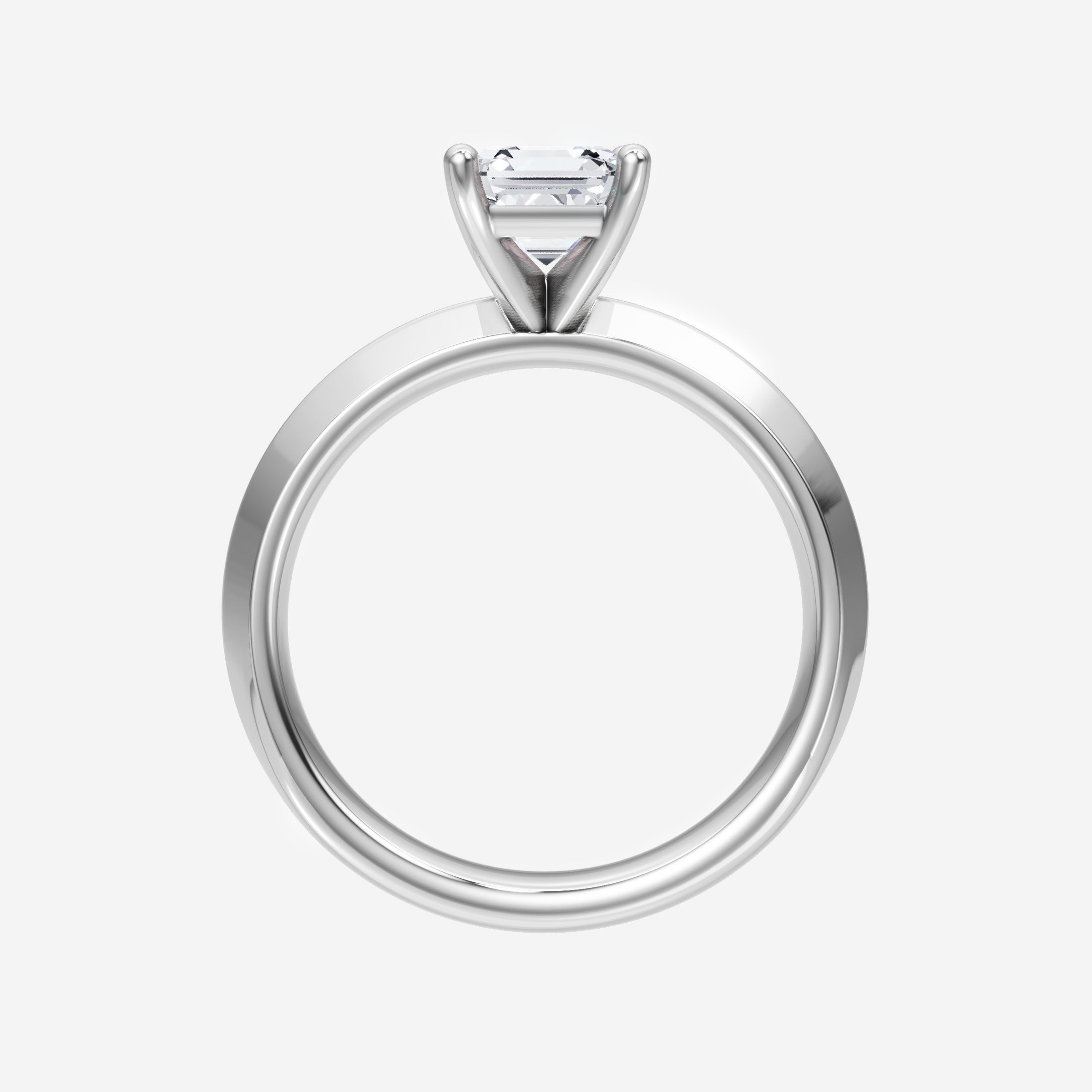 Asscher Adorned in Light Ring