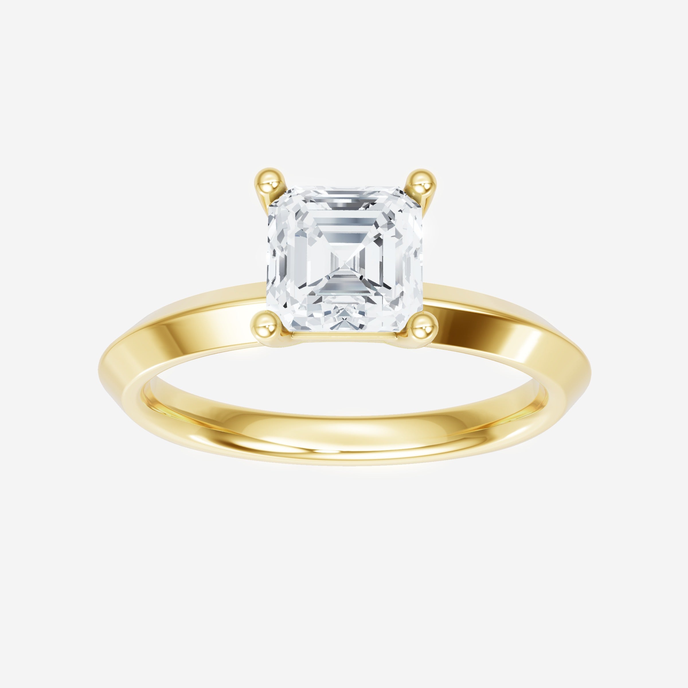 Asscher Adorned in Light Ring