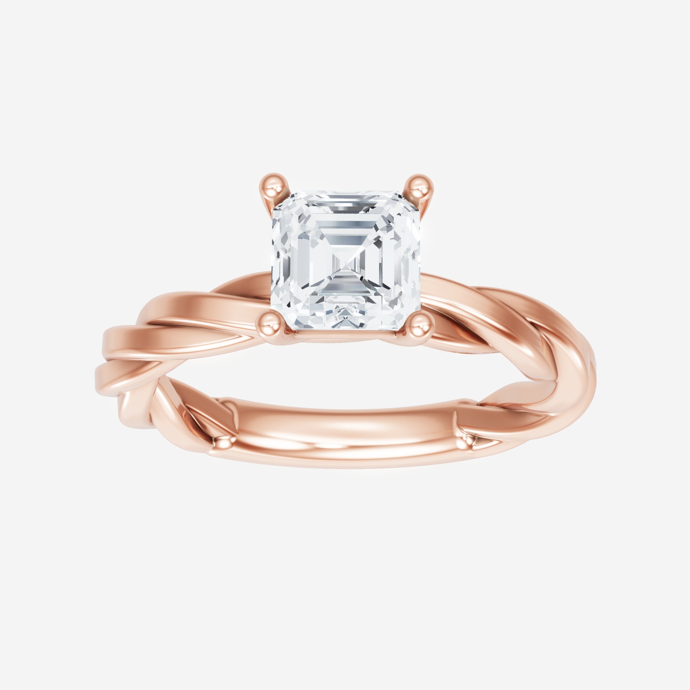 Asscher Adorned in Light Ring