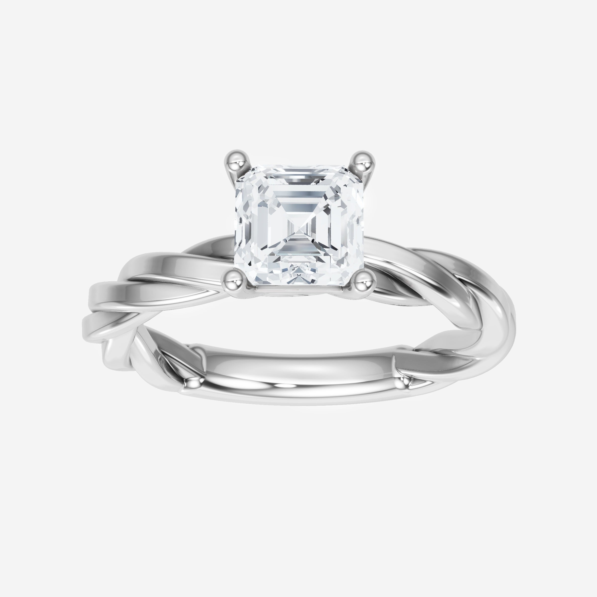 Asscher Adorned in Light Ring