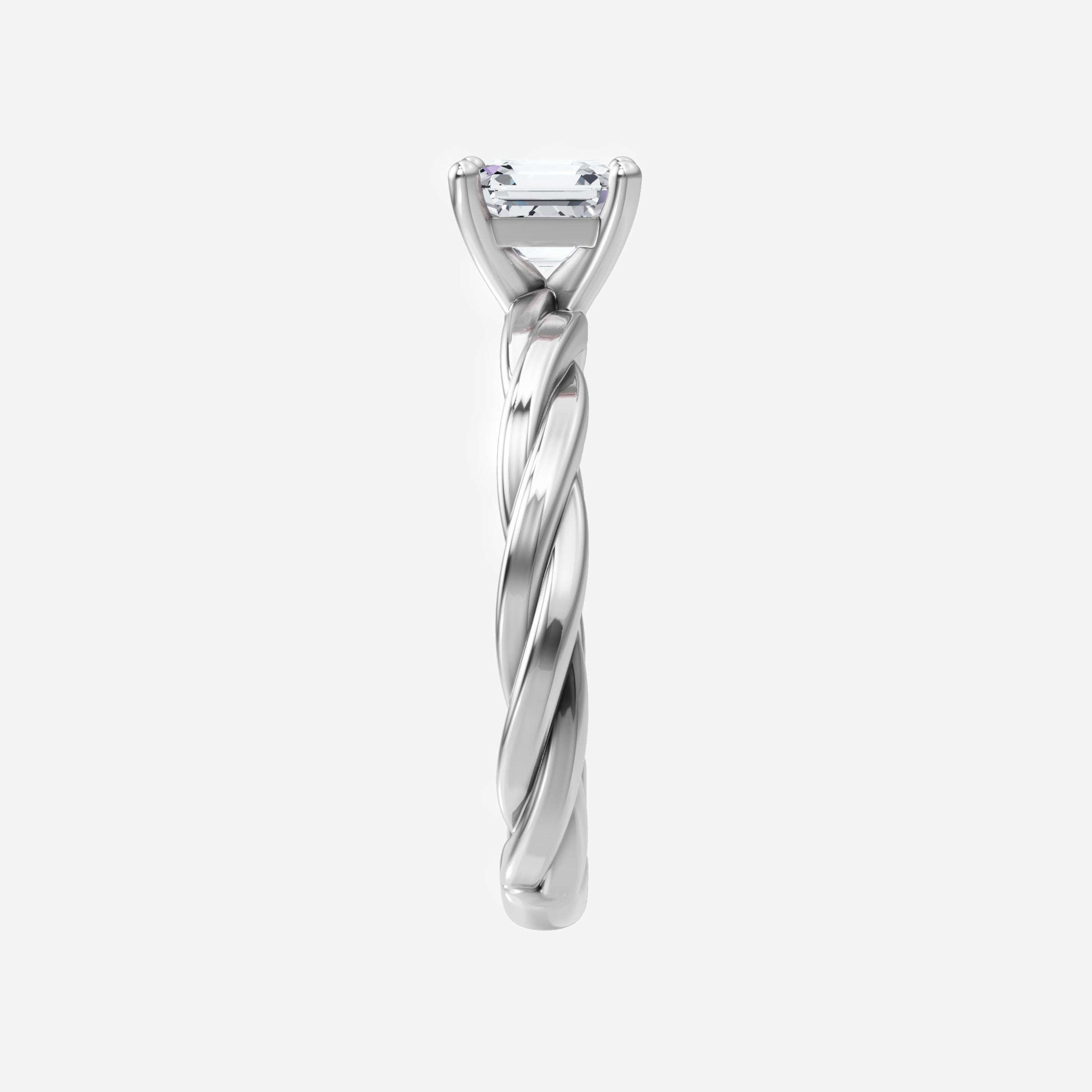 Asscher Adorned in Light Ring