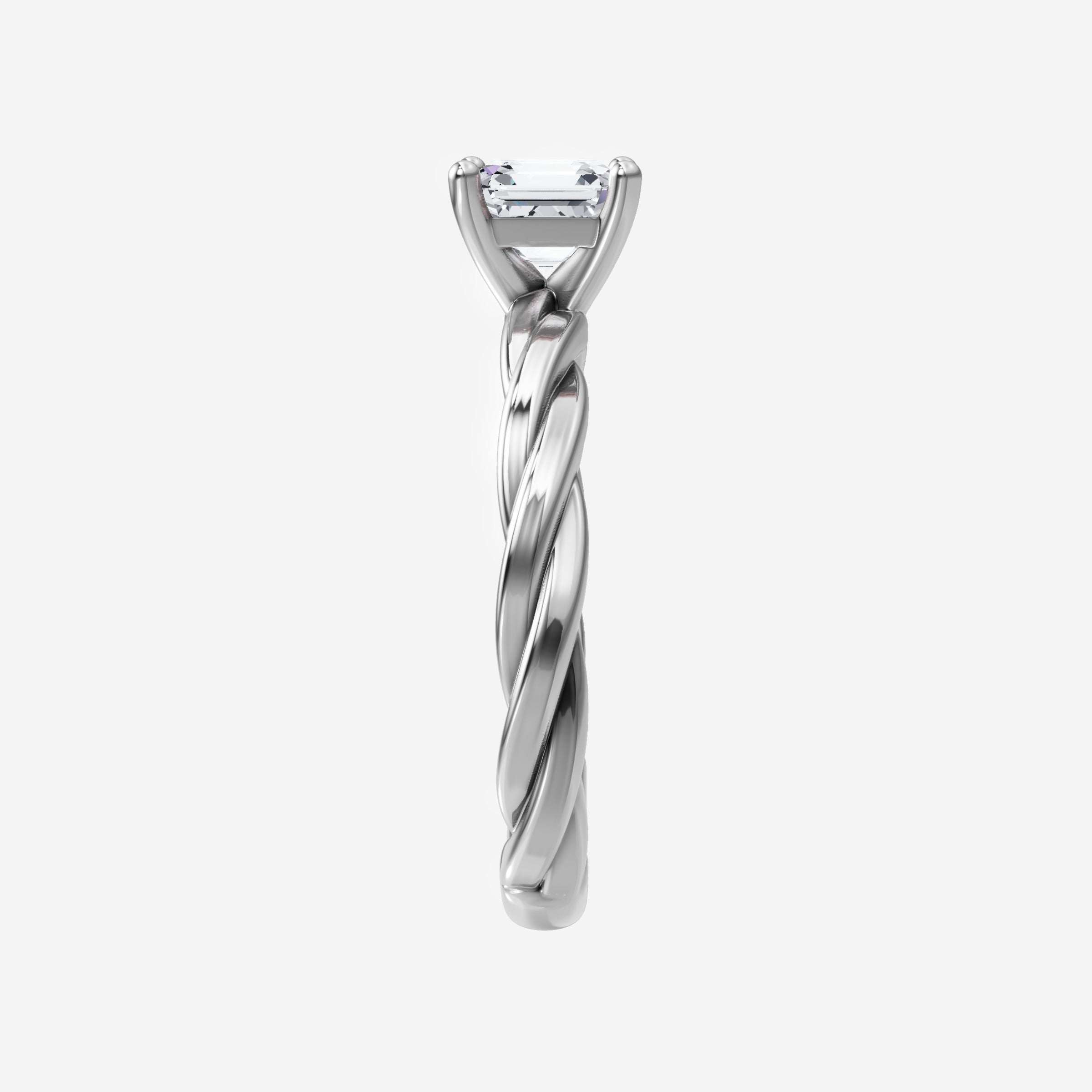 Asscher adornado con un anillo de luz