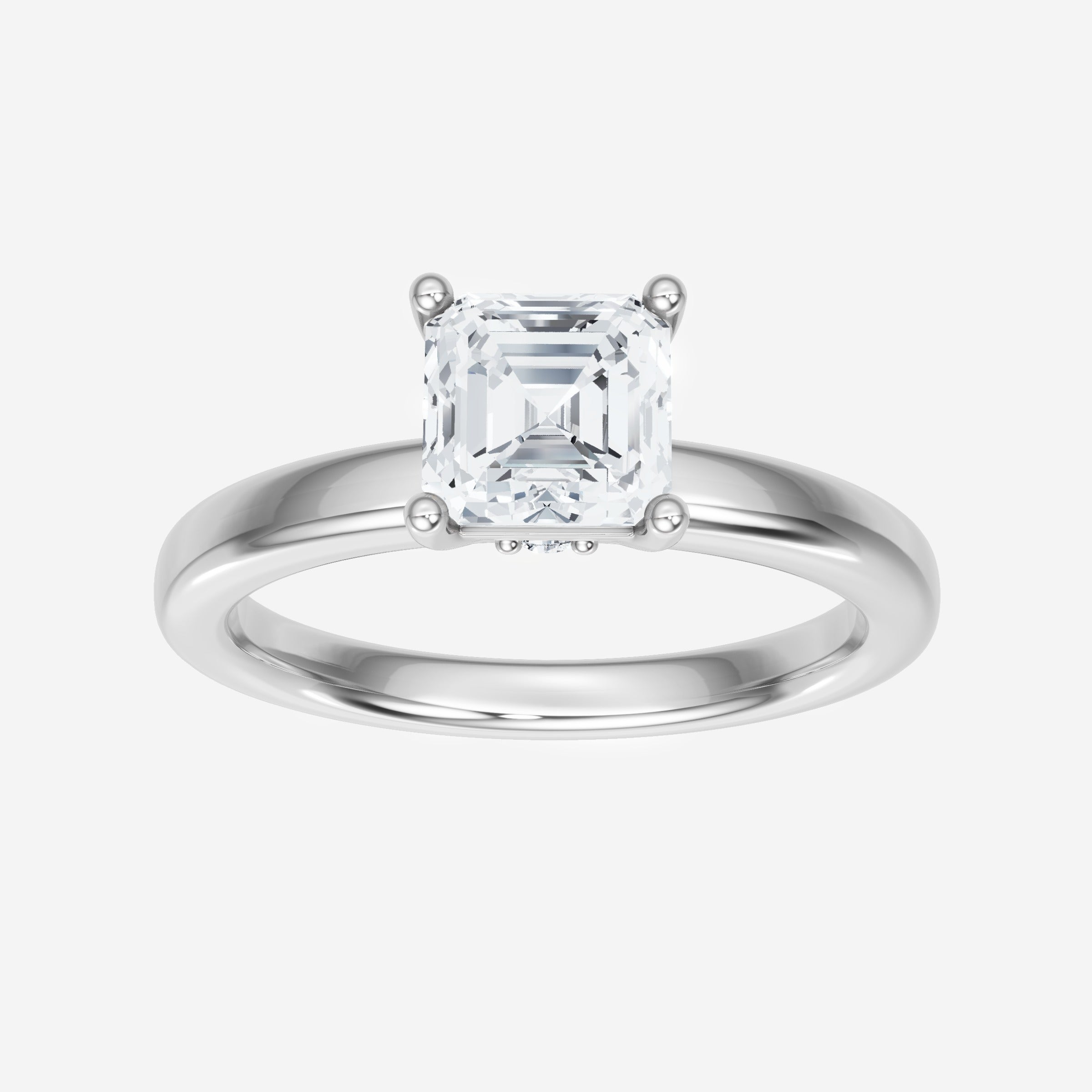 Asscher Adorned in Light Ring