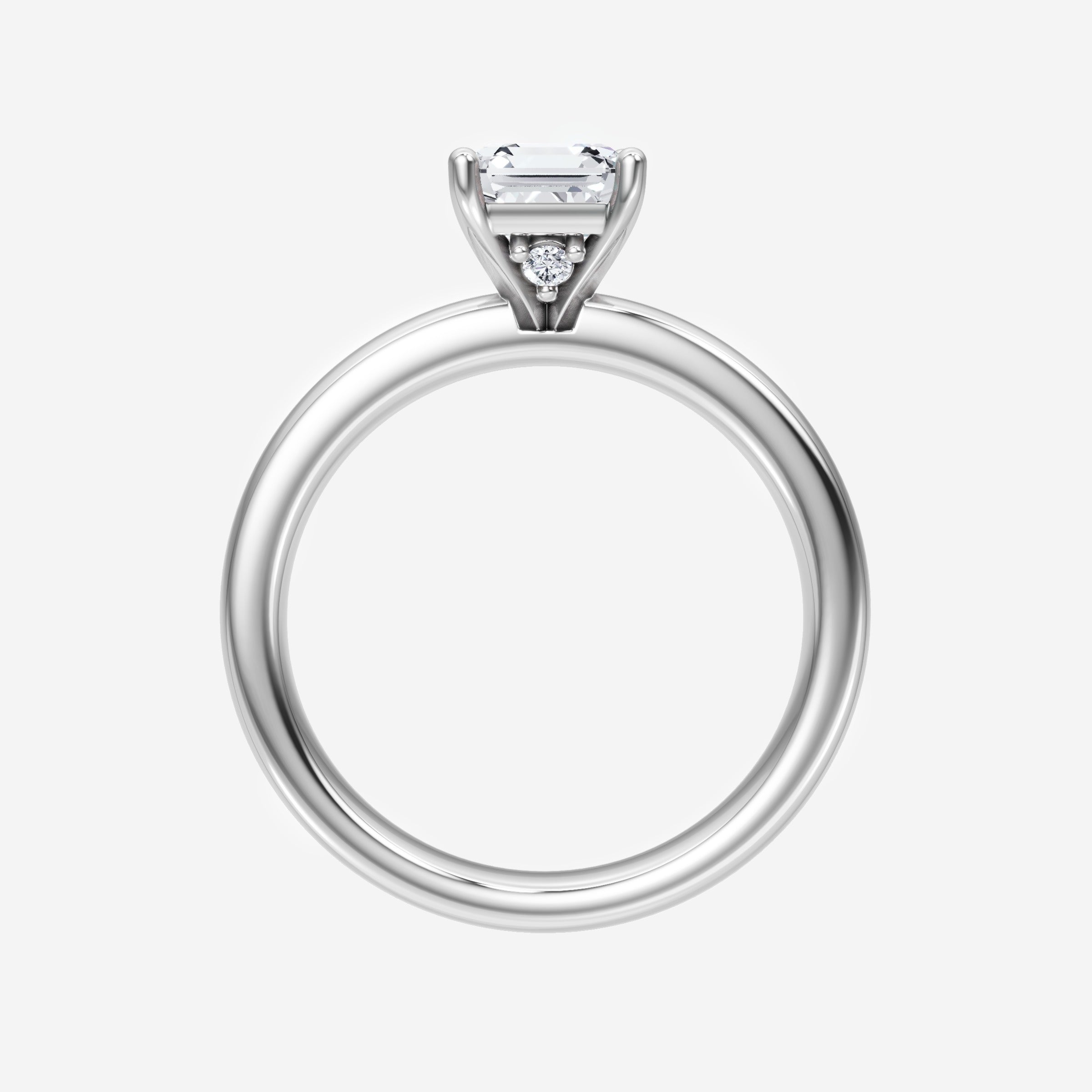 Asscher Adorned in Light Ring