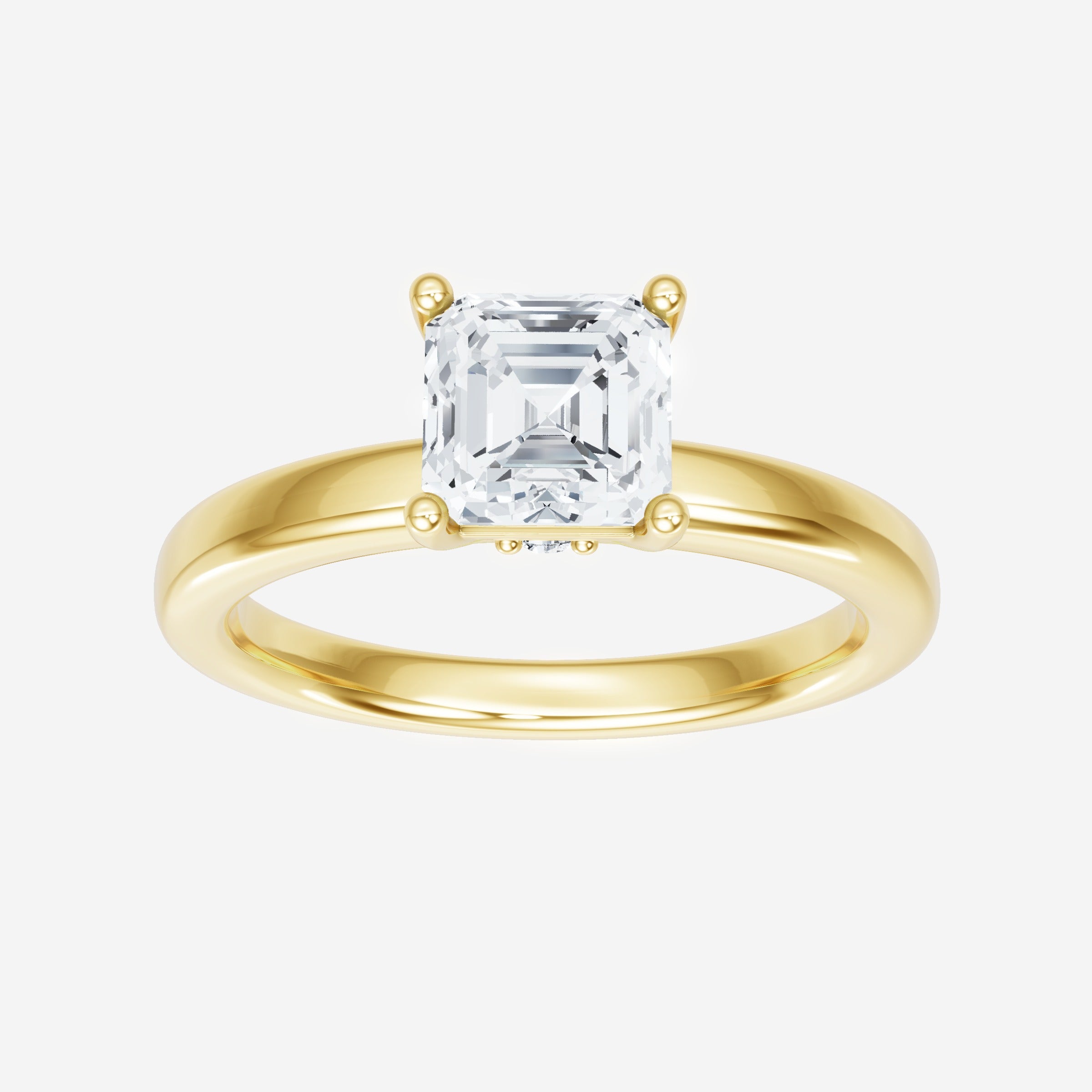 Asscher Adorned in Light Ring