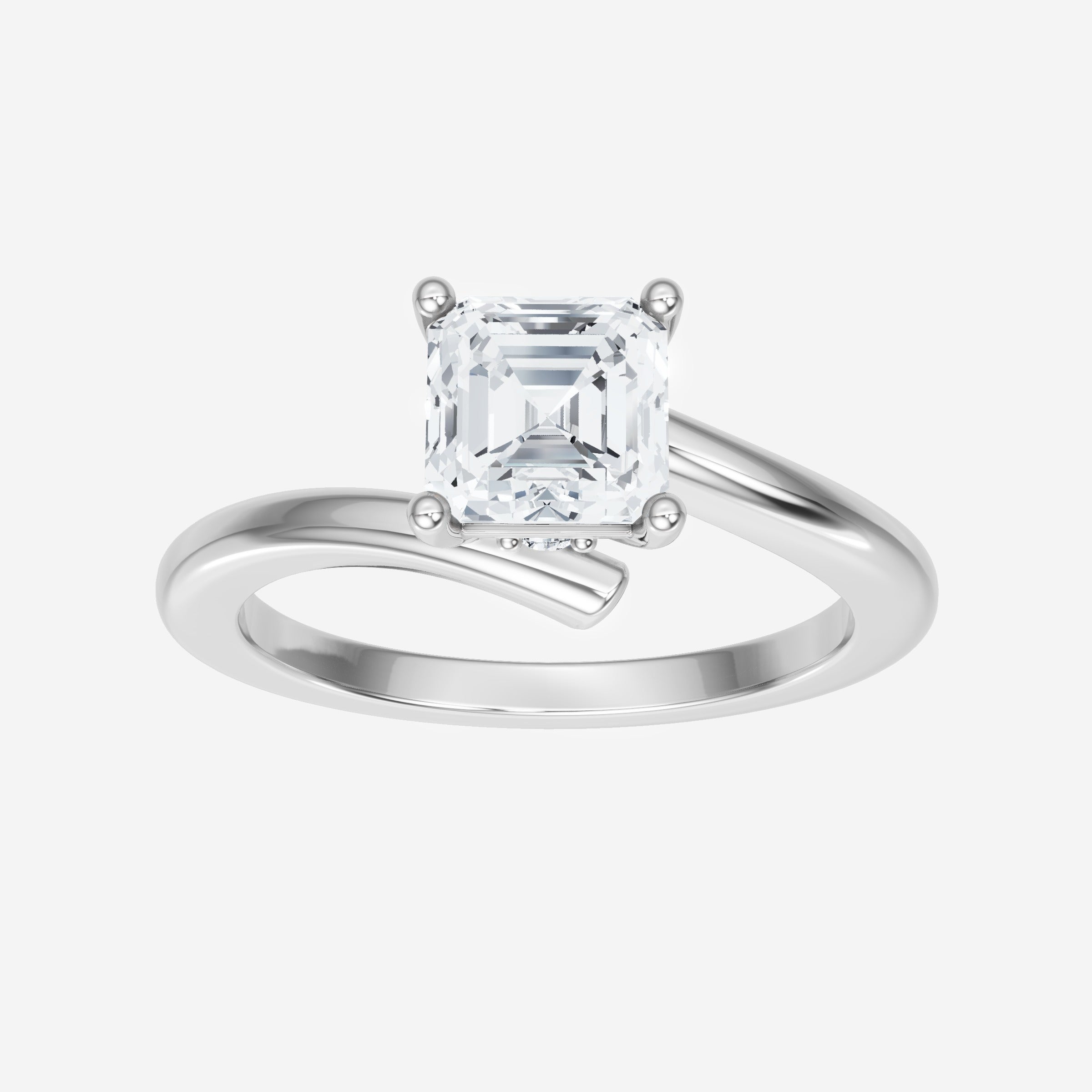 Asscher Adorned in Light Ring