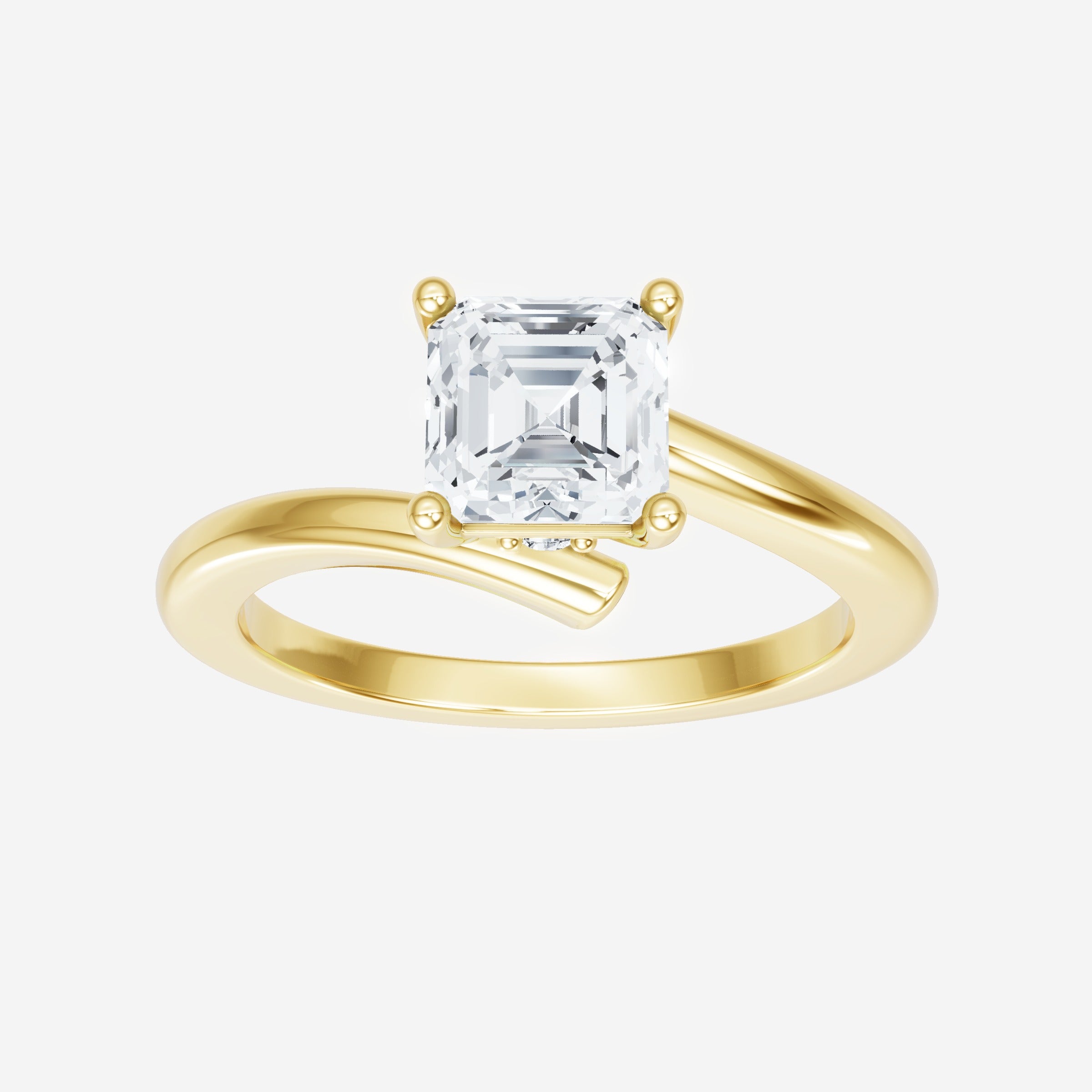 Asscher Adorned in Light Ring