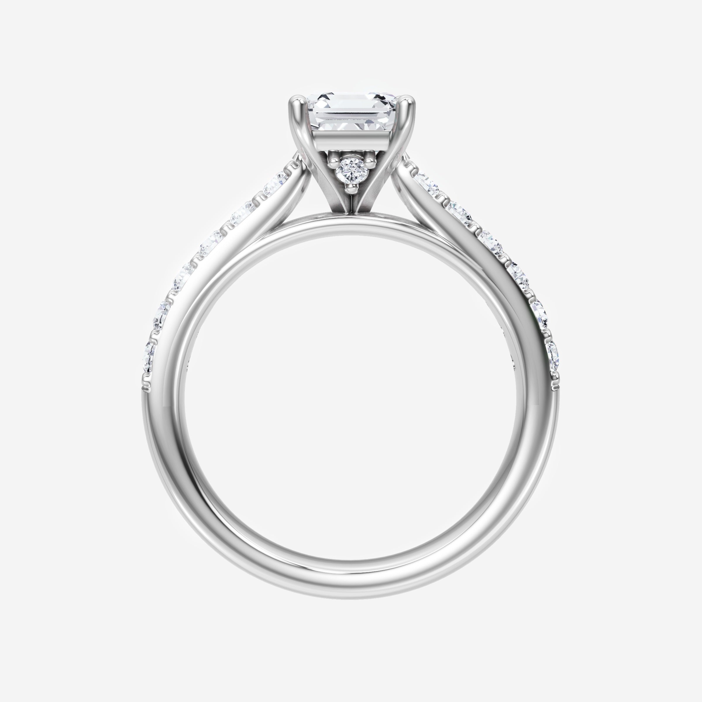 Asscher Adorned in Light Ring