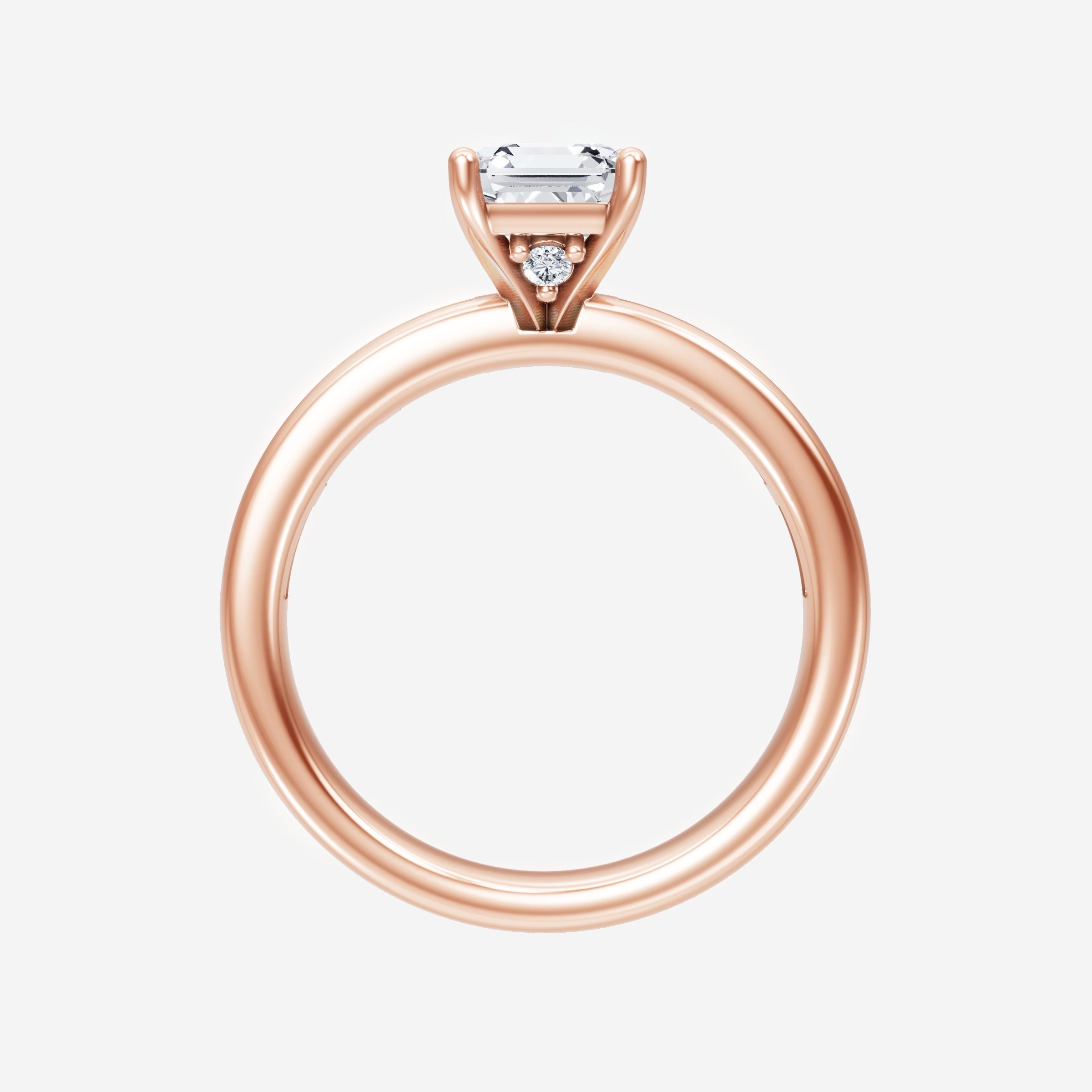 Anillo deslumbrante y glamoroso de Asscher