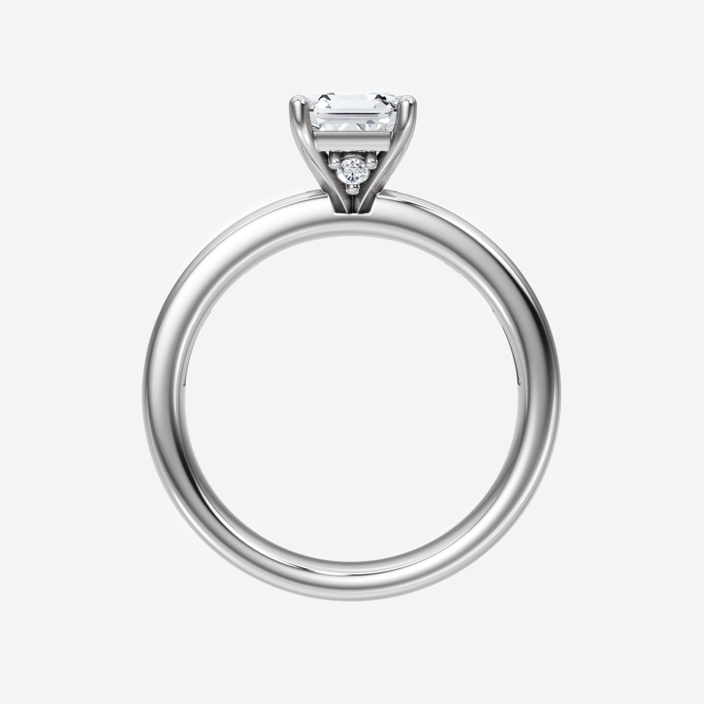 Anillo deslumbrante y glamoroso de Asscher
