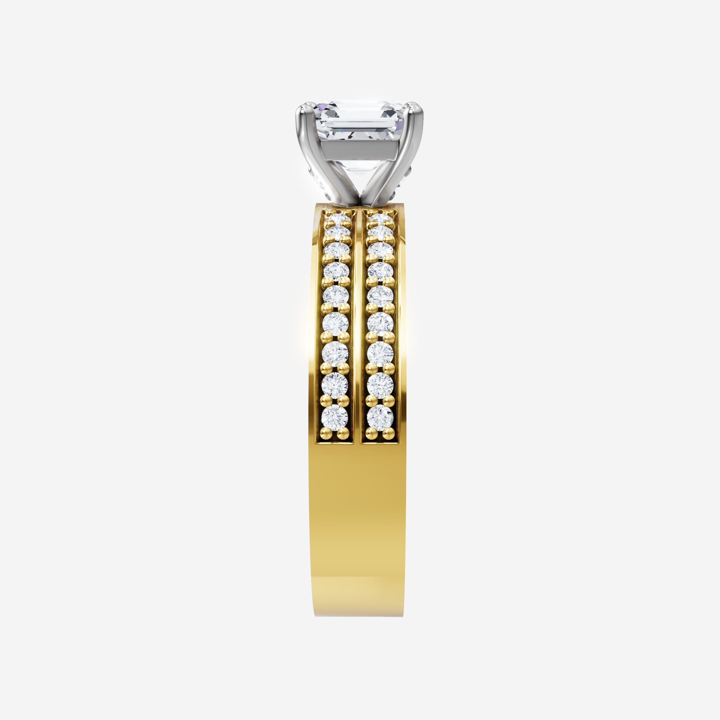 Asscher Eternal Split Halo Ring