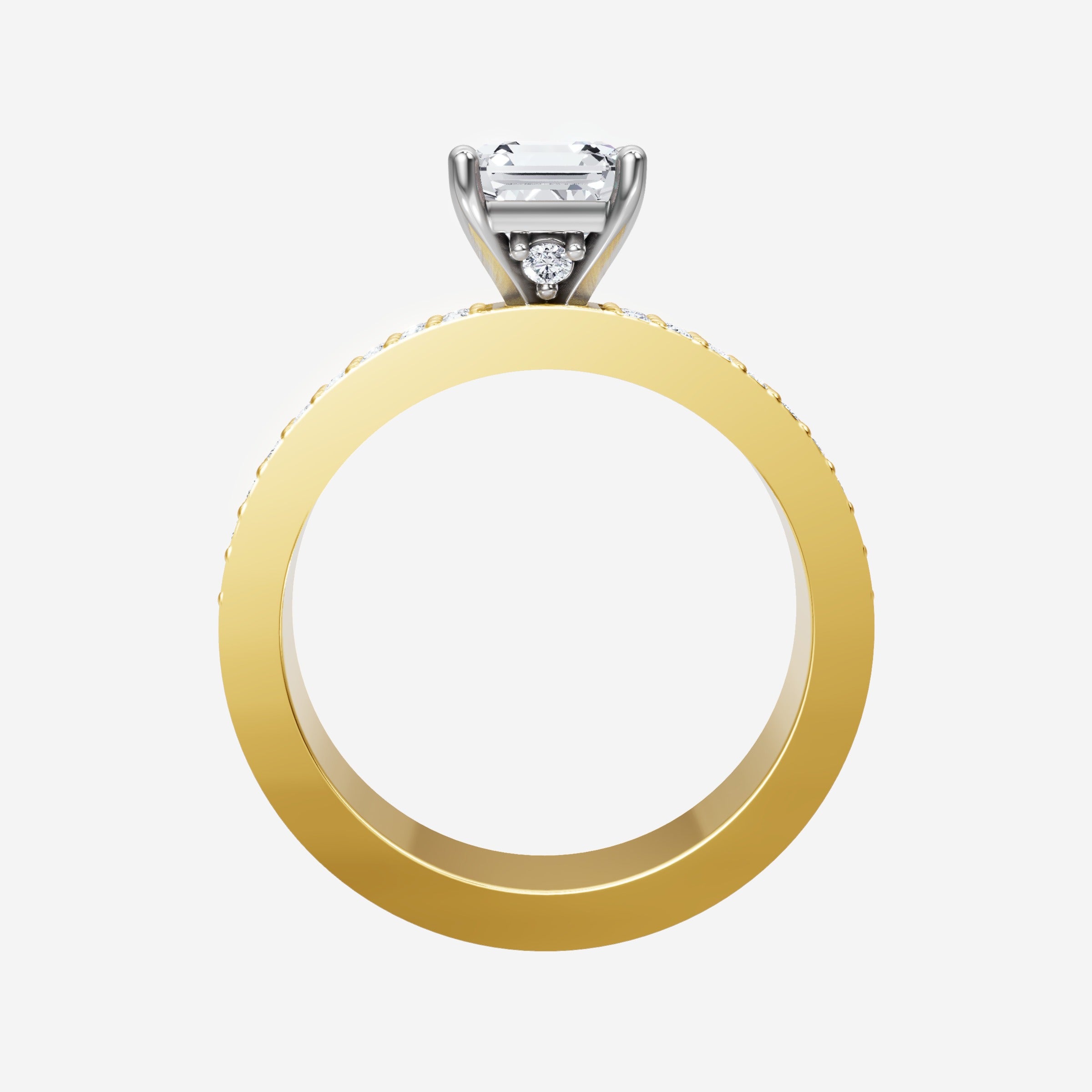 Asscher Eternal Split Halo Ring