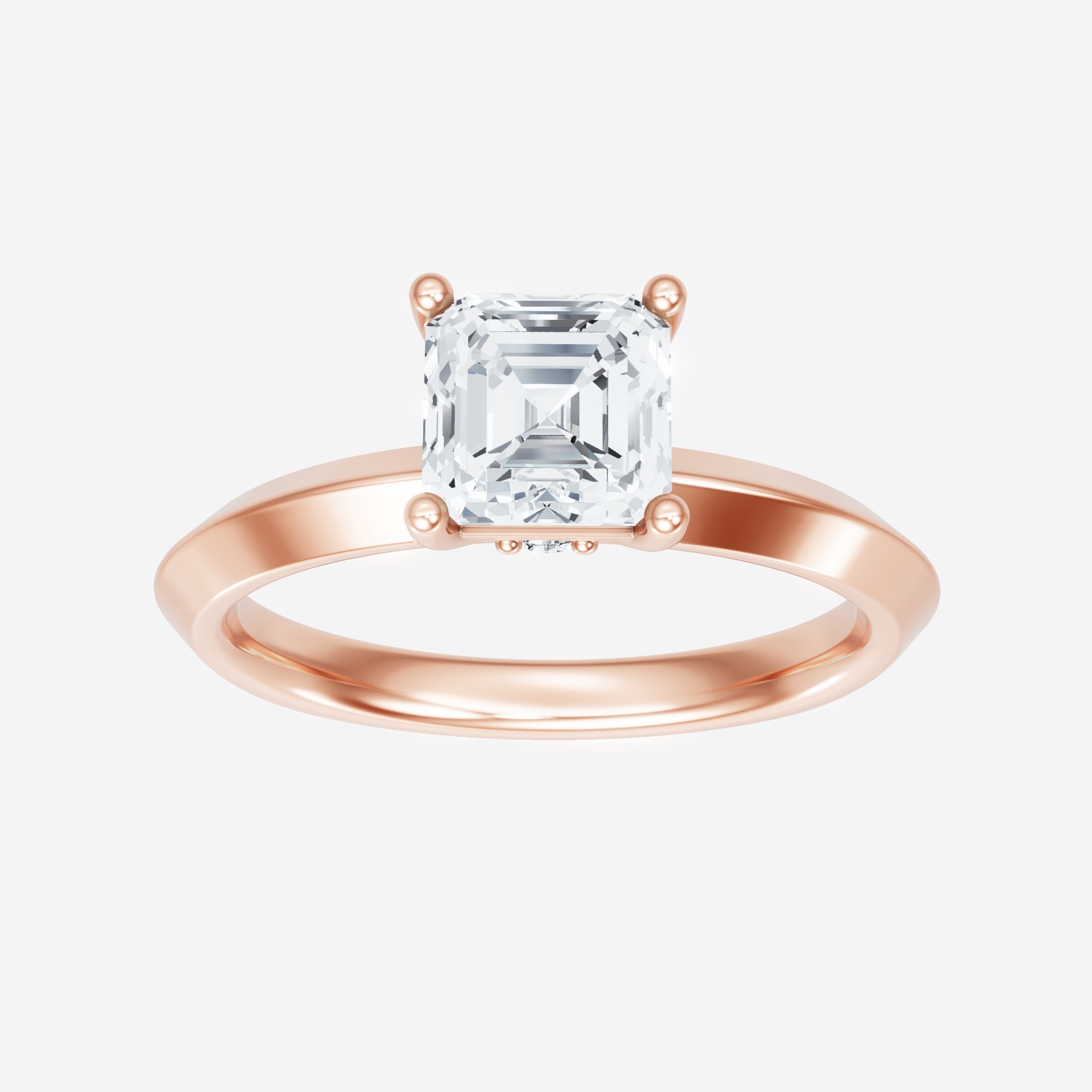 Asscher adornado con un anillo de luz