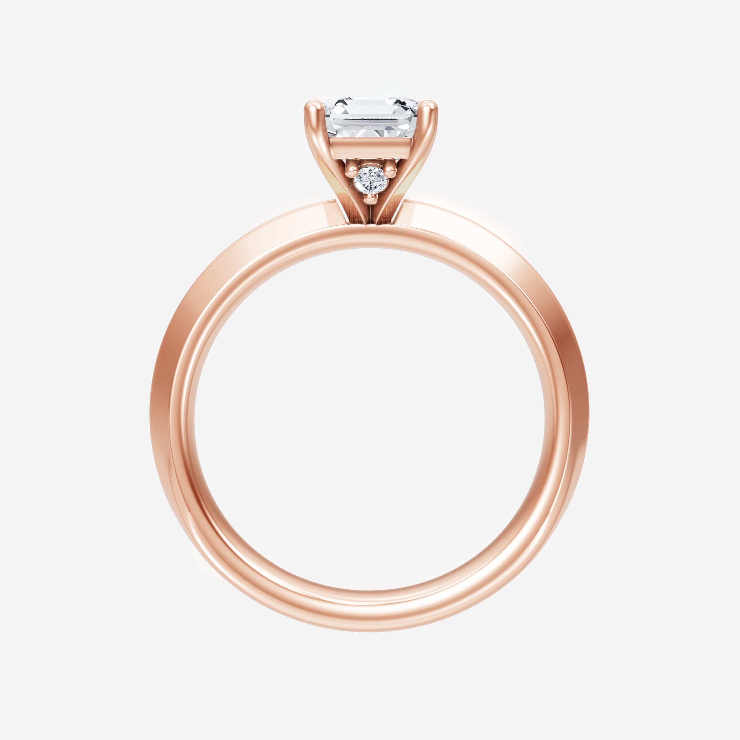 Asscher adornado con un anillo de luz