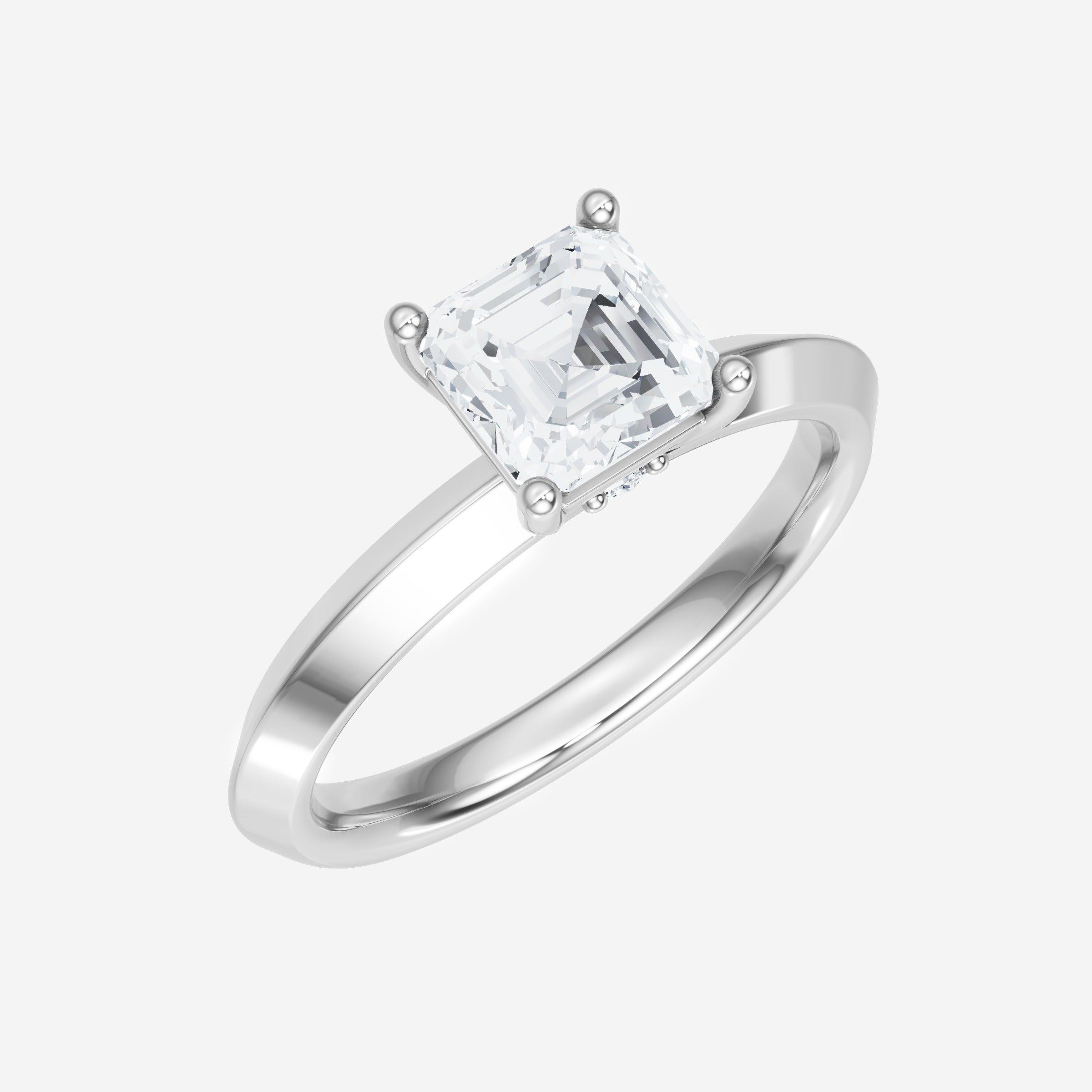 Asscher Adorned in Light Ring