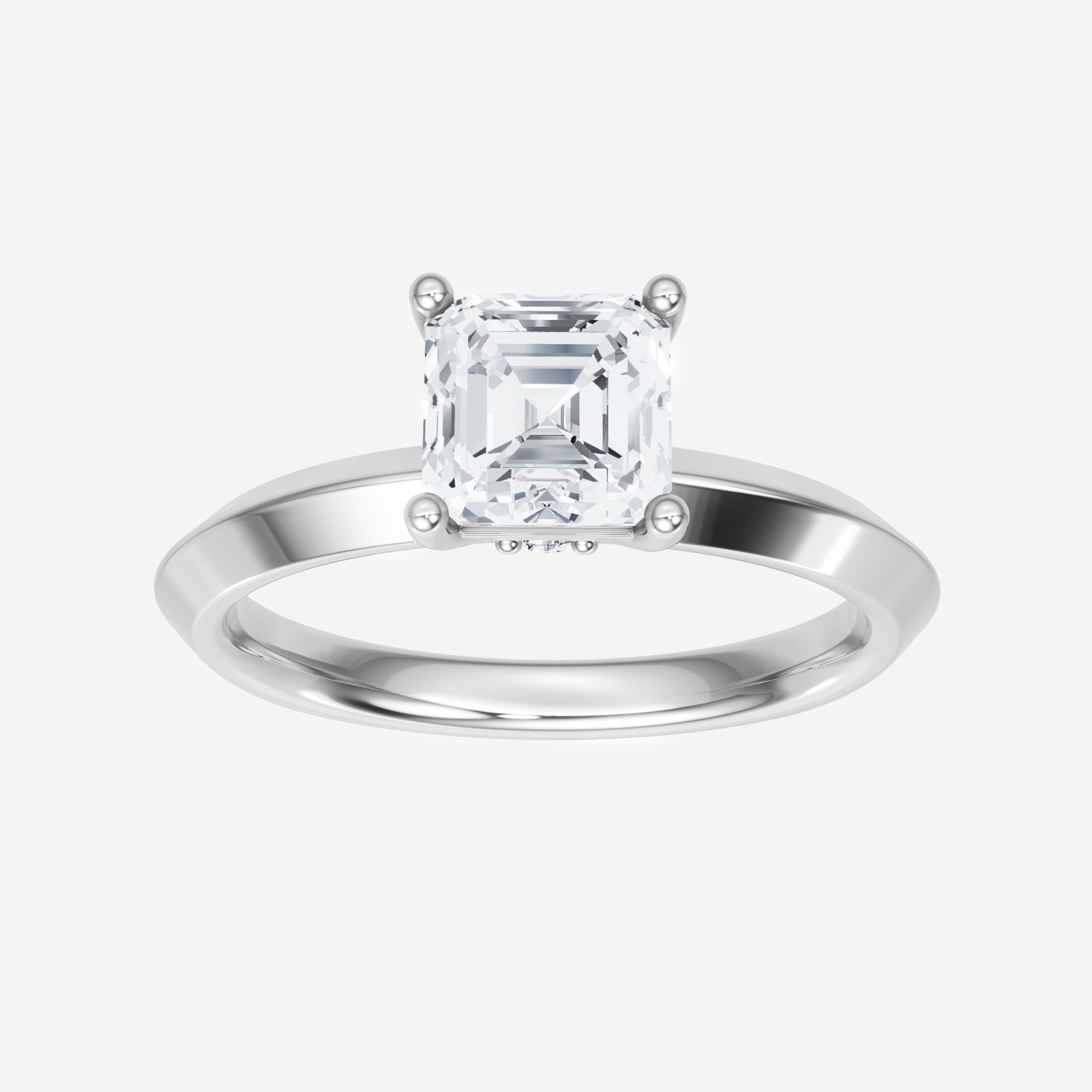 Asscher Adorned in Light Ring