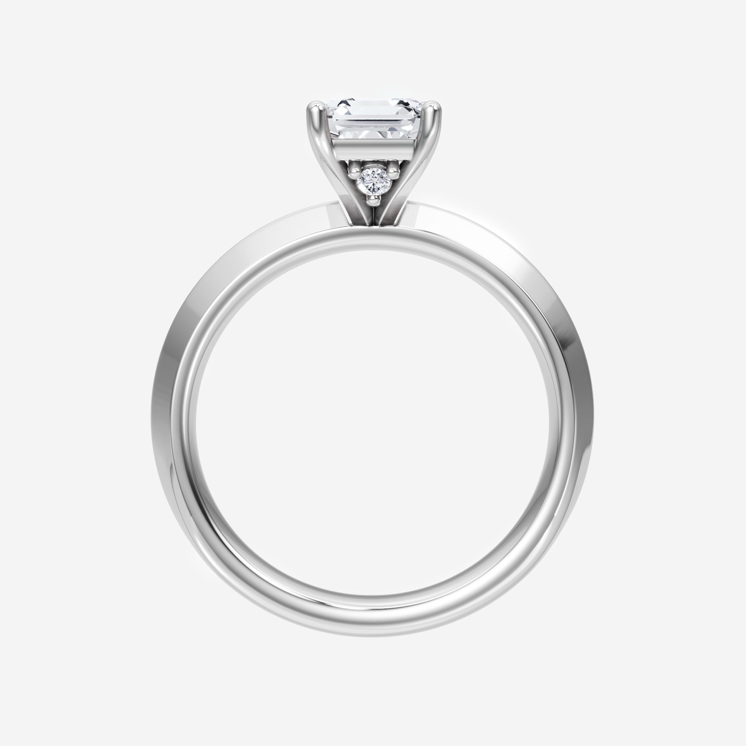 Asscher Adorned in Light Ring