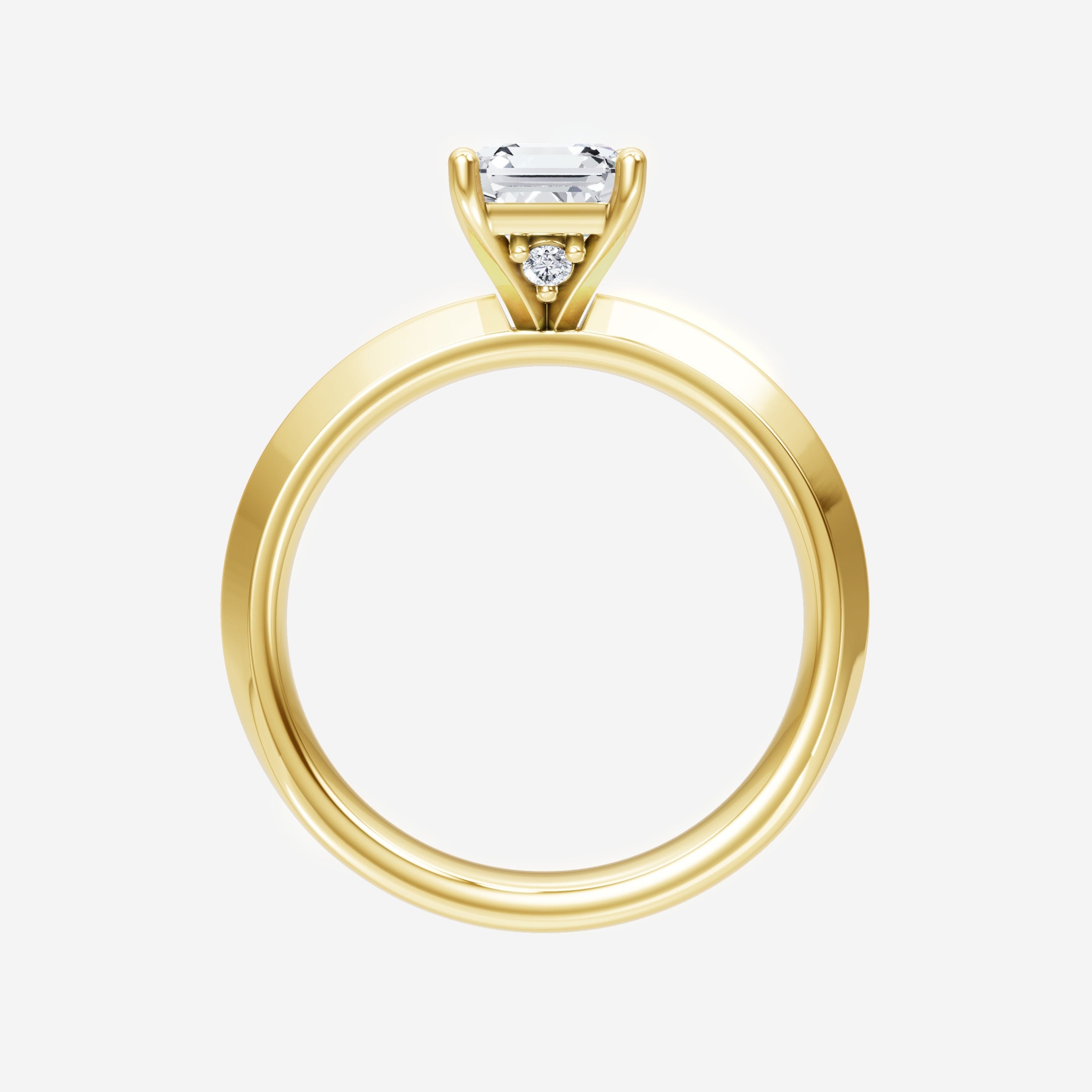 Asscher Adorned in Light Ring