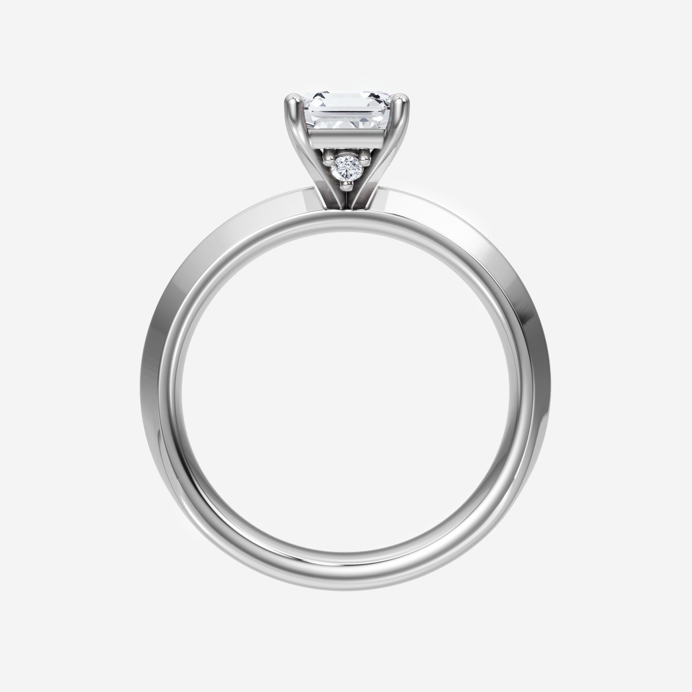 Asscher adornado con un anillo de luz