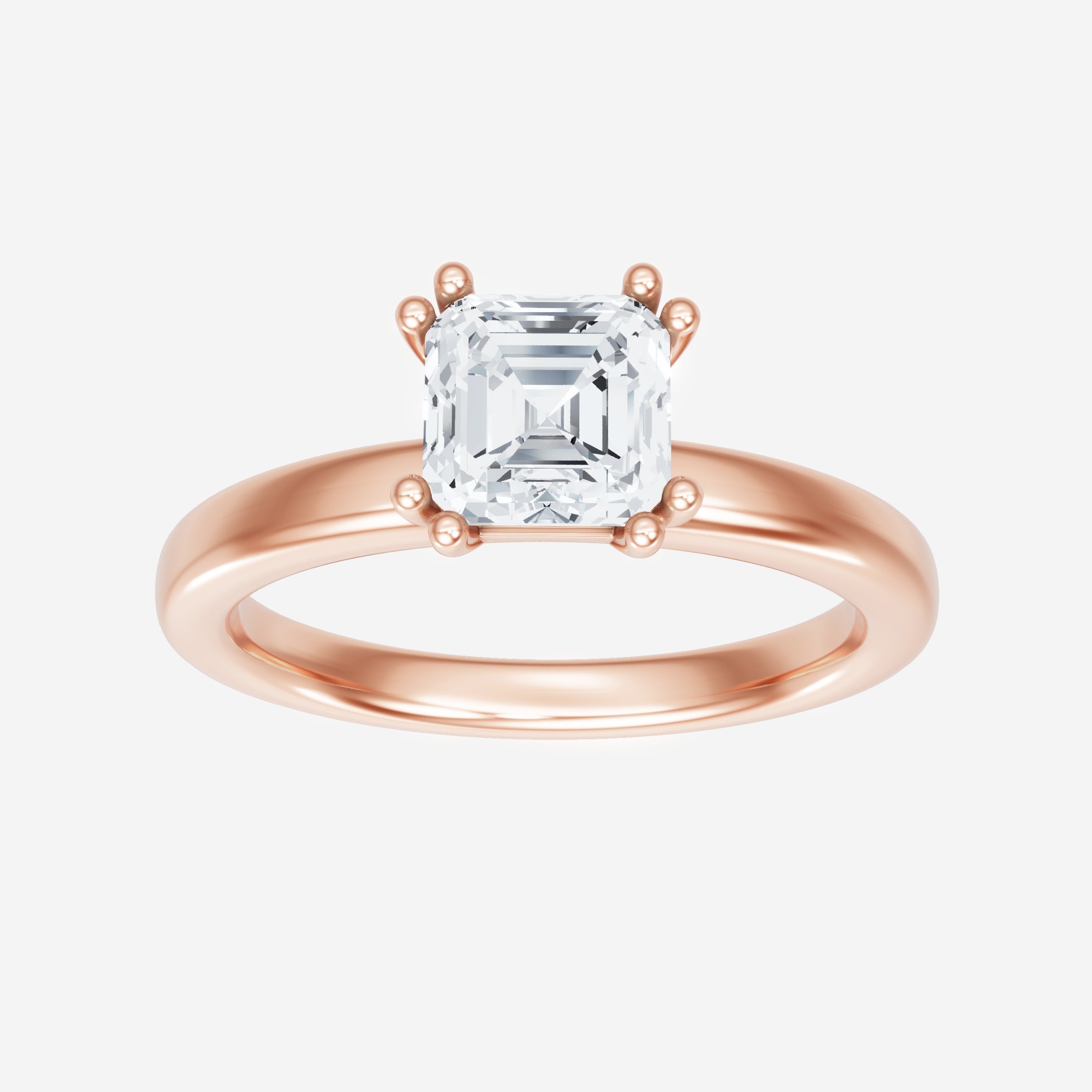 Anillo Asscher de doble halo